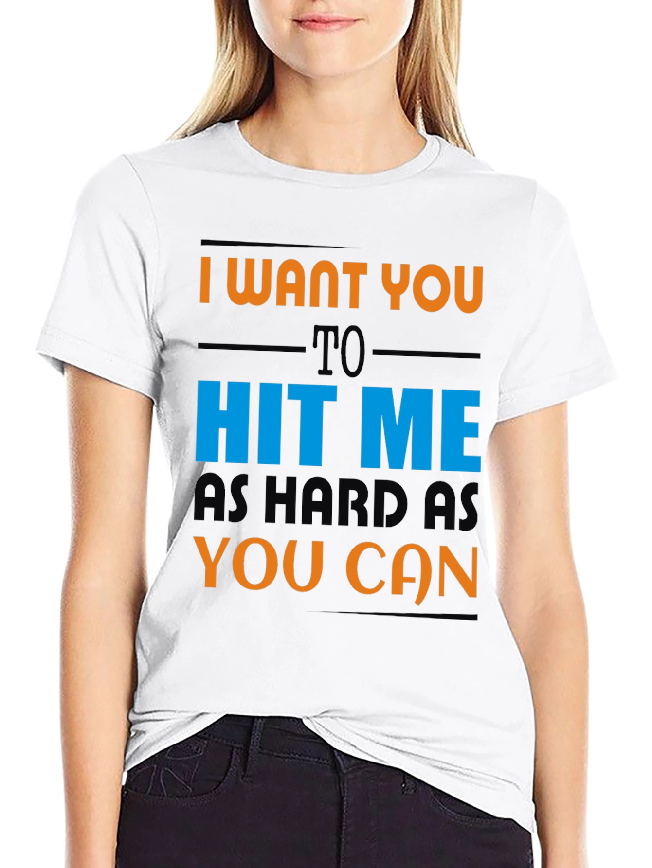 Black Hit Me Hard T-Shirt - Edgy Statement Tee view 9
