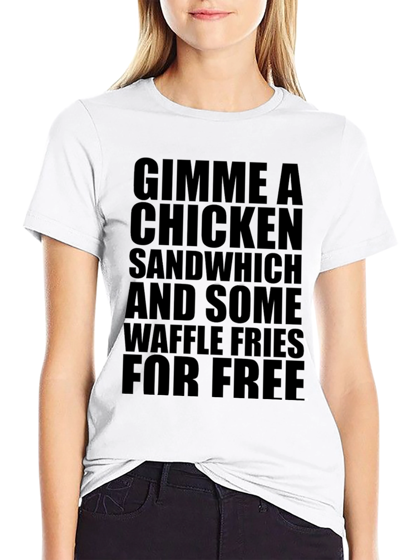 Black Gimme Chicken Sandwich T-Shirt view 9