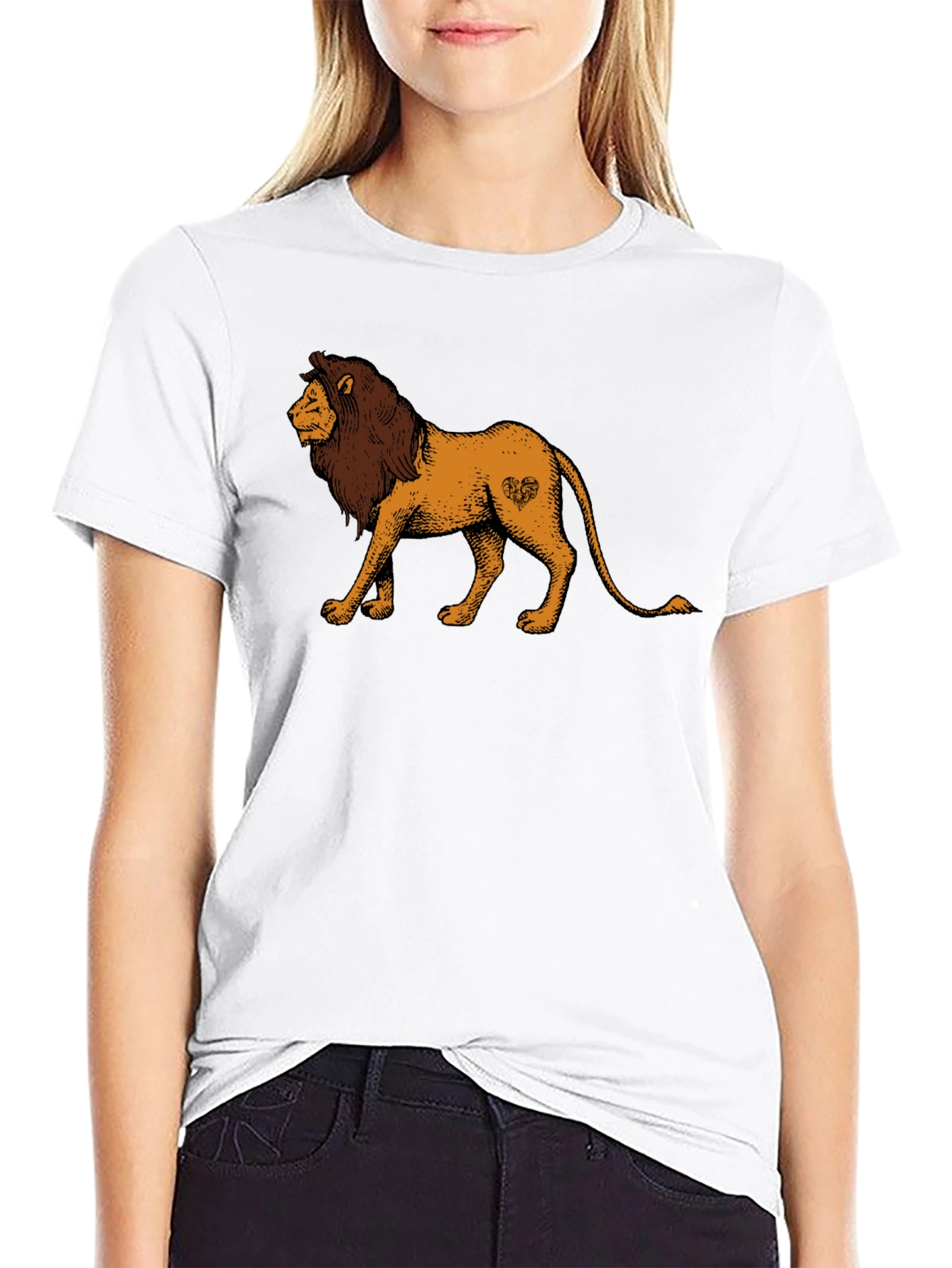 Black Lion Graphic Tee - Unisex Black T-Shirt view 9