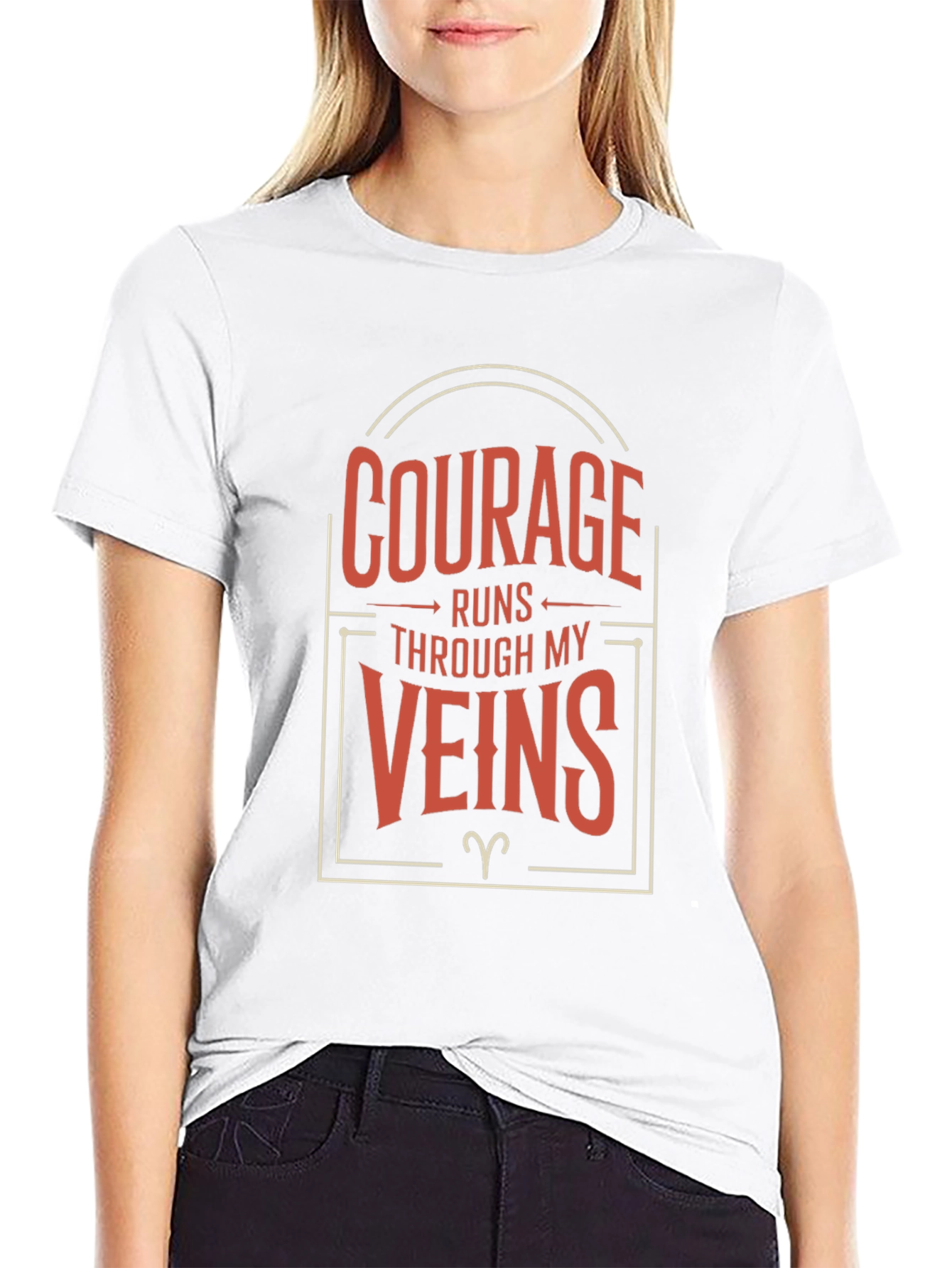 Black Courage Runs Through My Veins Graphic Tee view 9