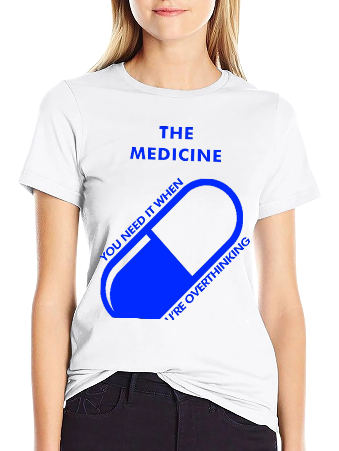 Black The Medicine T-Shirt - Overthinking Relief view 9