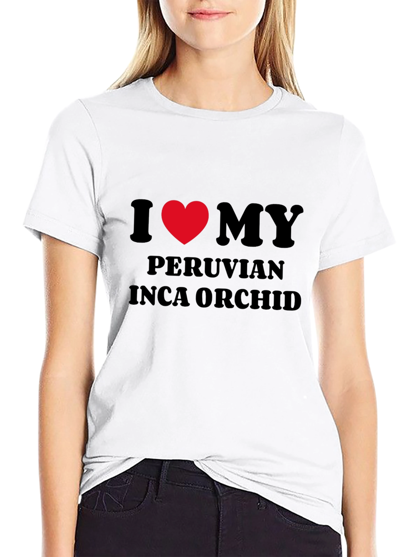 Black I Love My Peruvian Inca Orchid Black T-Shirt view 9