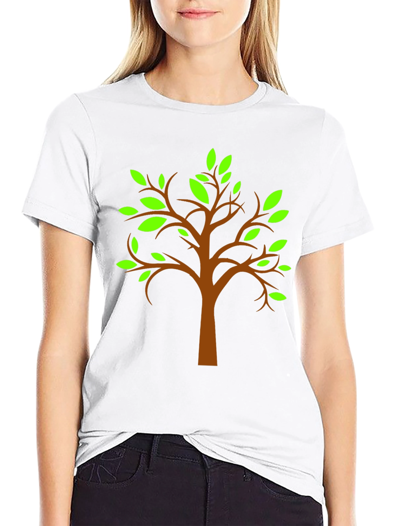 Black Nature Tree Graphic Tee - Stylish Black T-Shirt view 9