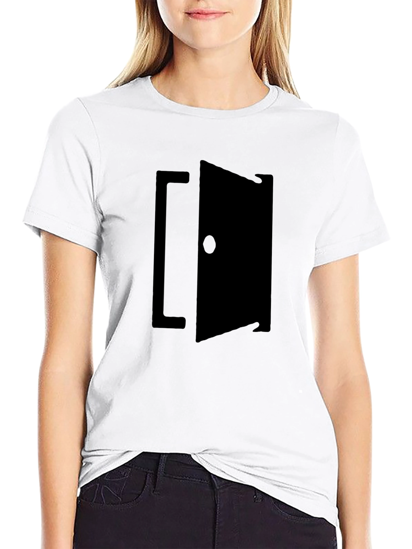 Black Open Door Graphic Tee - Black view 9