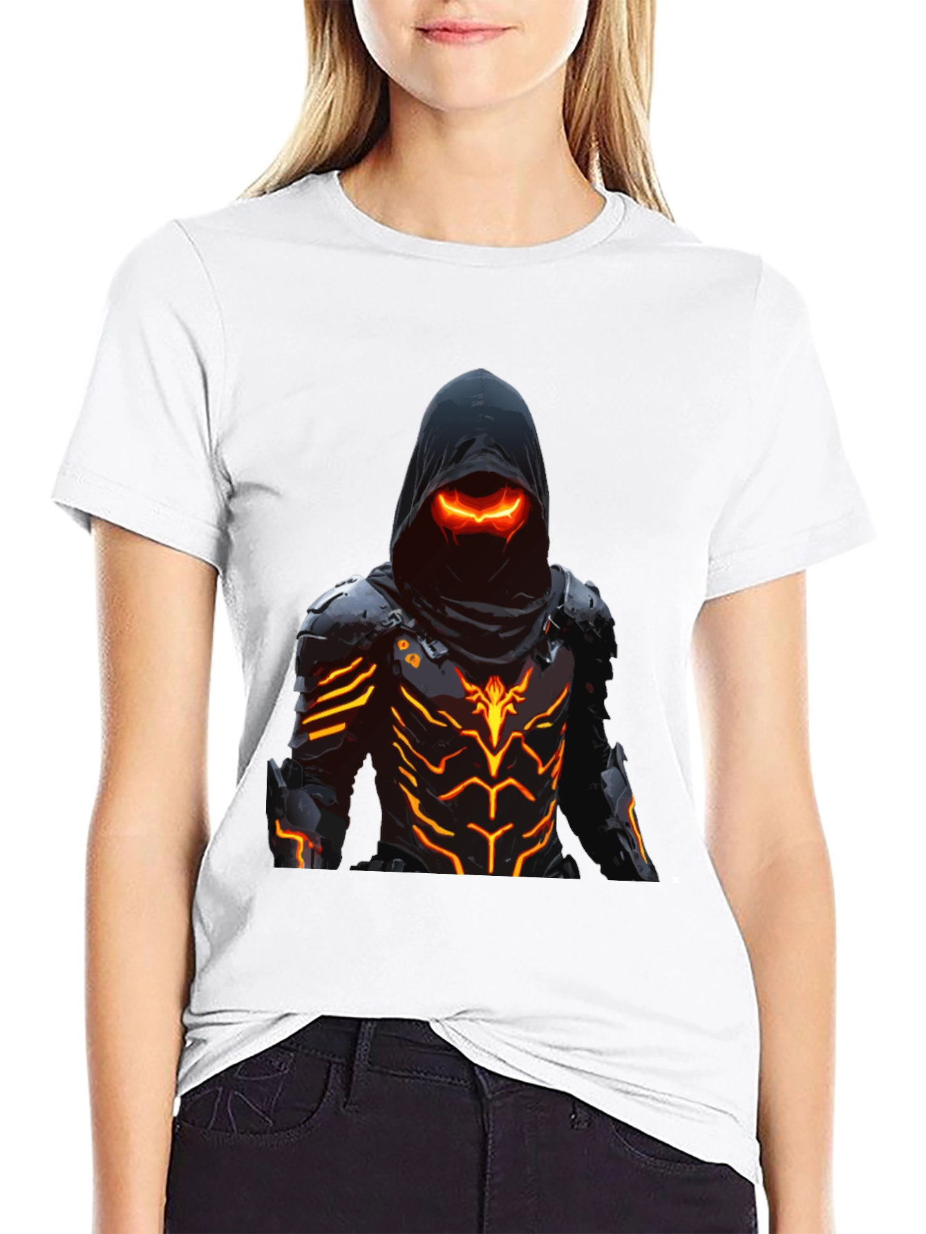 Black Cyberpunk Assassin Graphic Tee - Black view 9