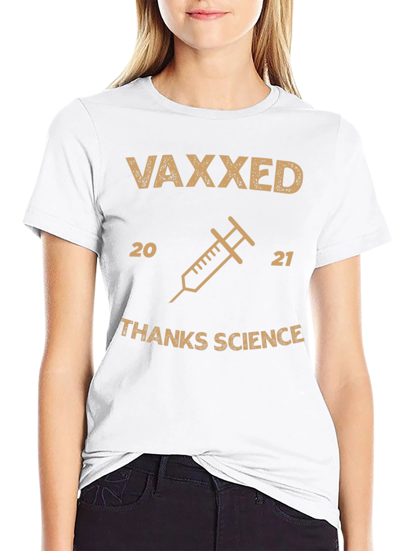 Black Vaxxed Thanks Science T-Shirt view 9