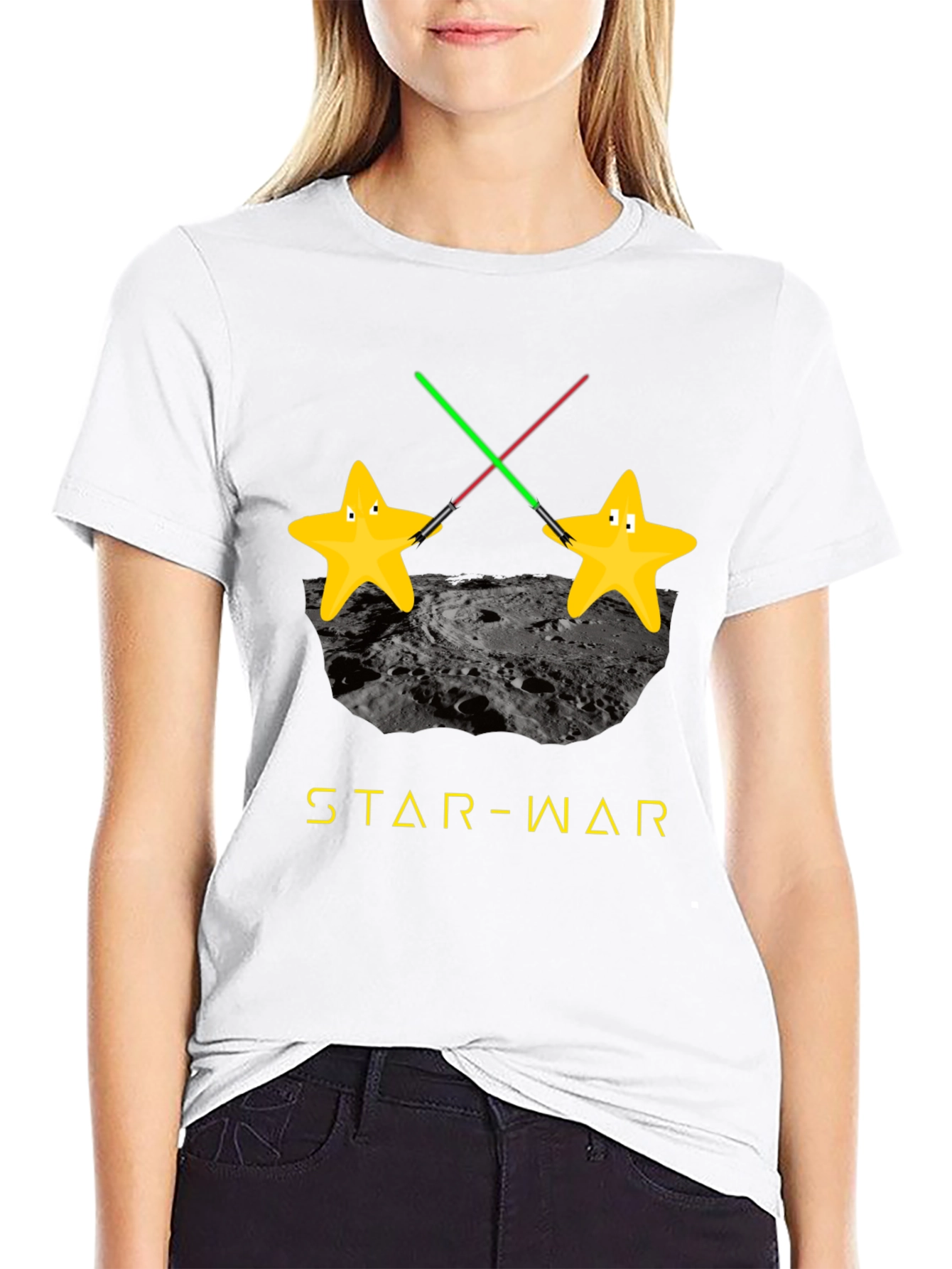 Black Star-War Funny T-Shirt view 9