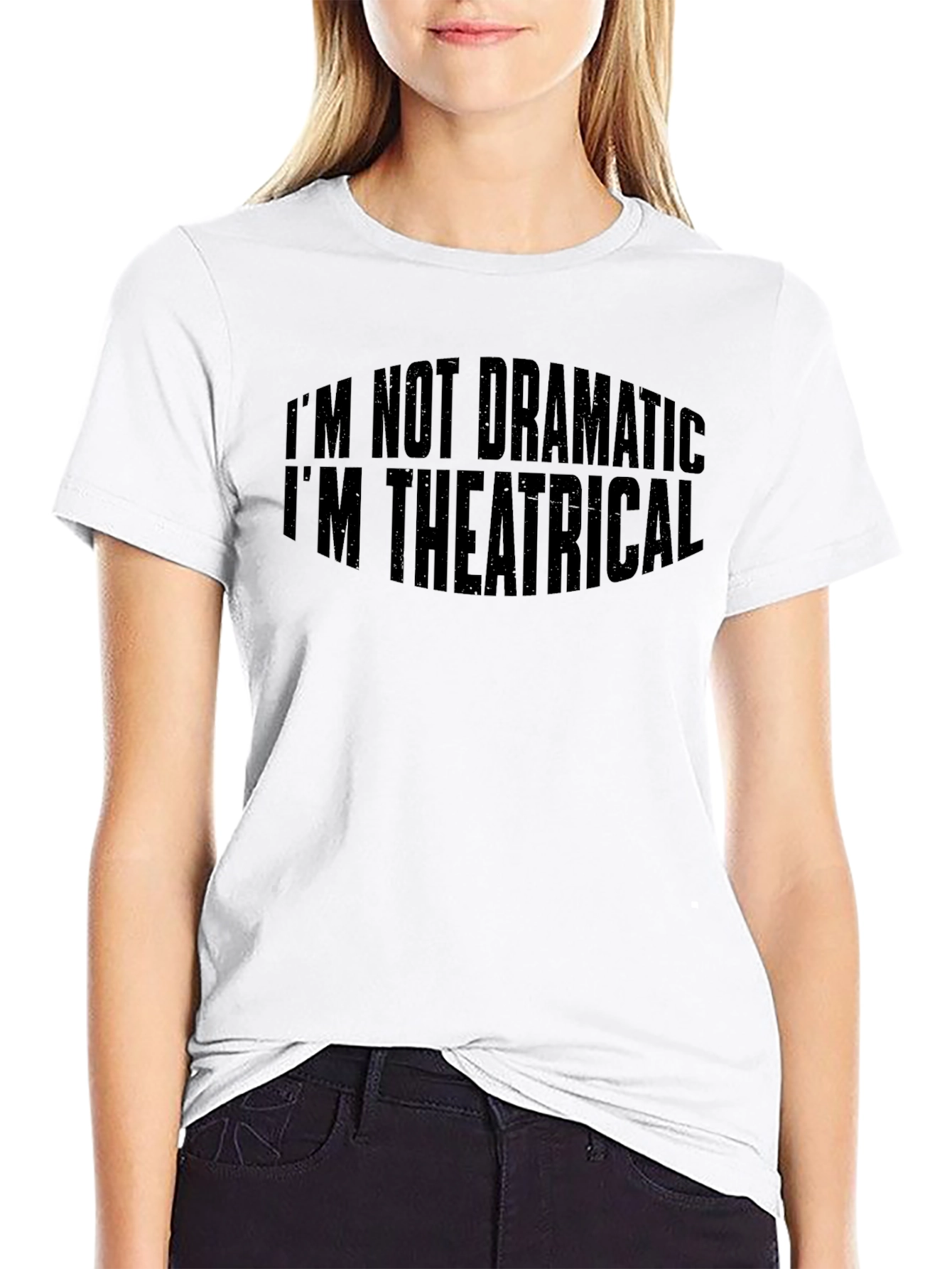 Black Theatrical Graphic Tee - Comical Statement Shirt view 9