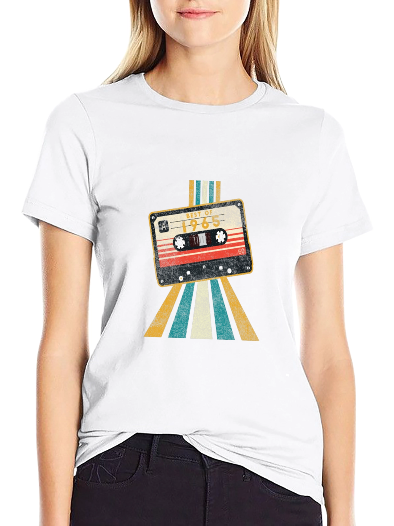 Black Retro Cassette Tape T-Shirt - Vintage Style view 9