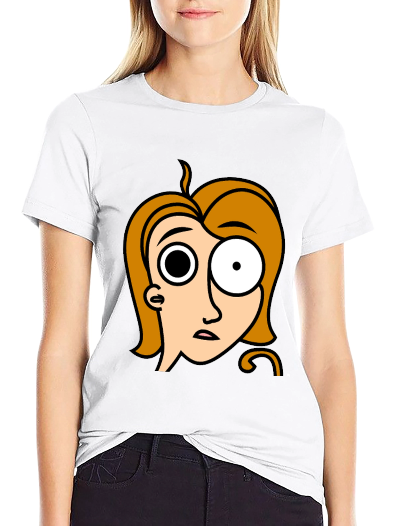 Black Cartoon Character Graphic Black T-Shirt view 9