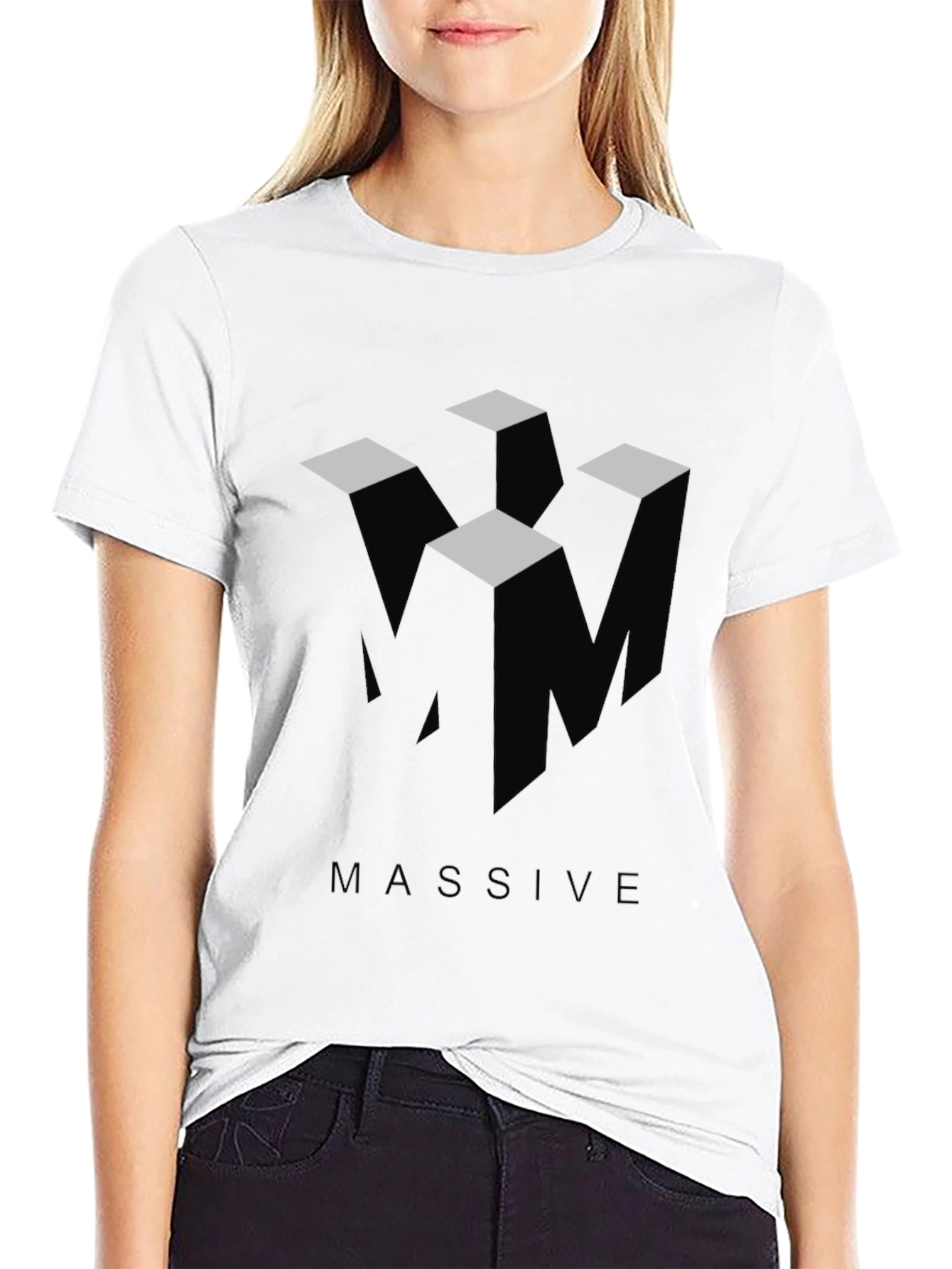 Black Massive Black Graphic Tee view 9