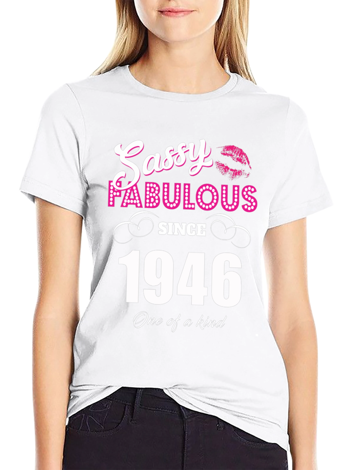 Black Sassy Fabulous Since 1946 Graphic T-Shirt view 9