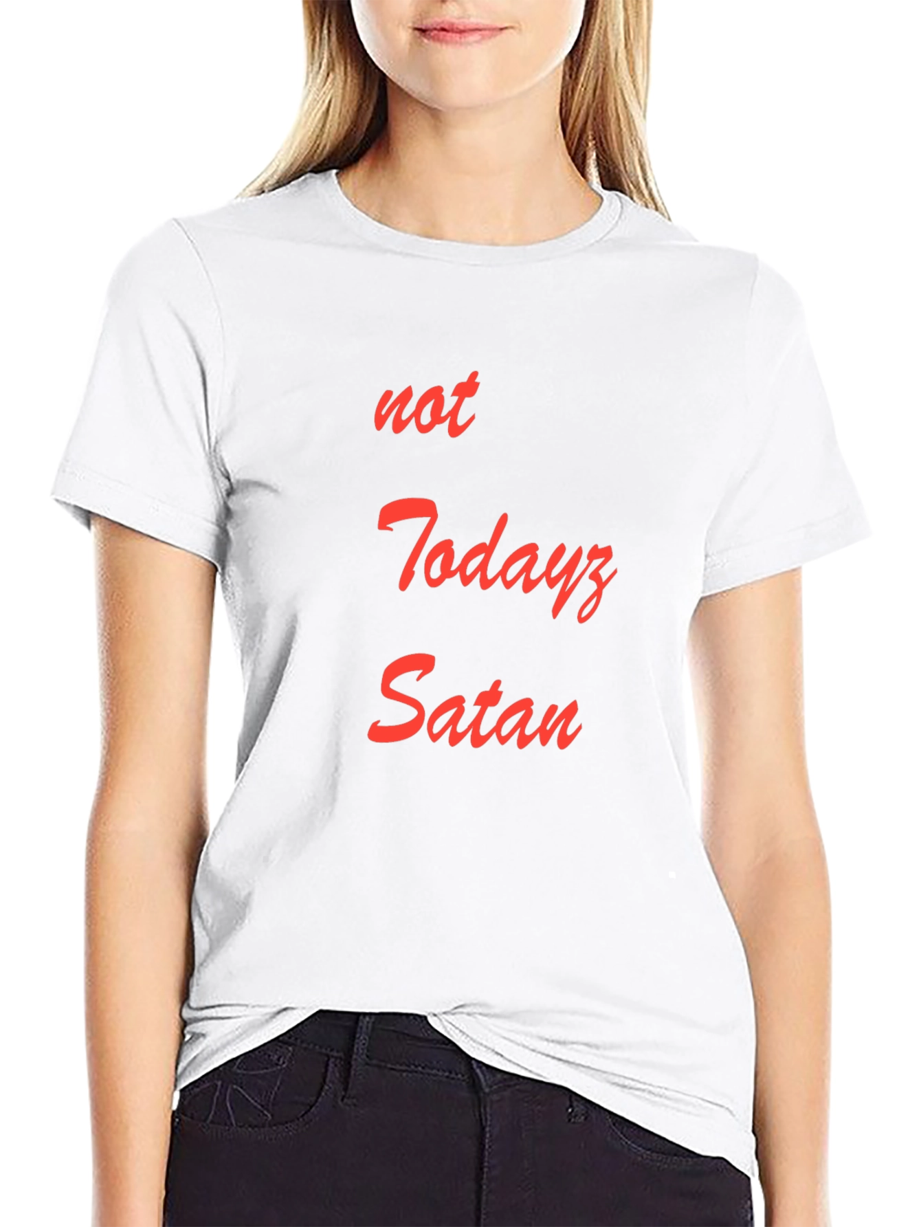 Black Not Todayz Satan Graphic T-Shirt view 9