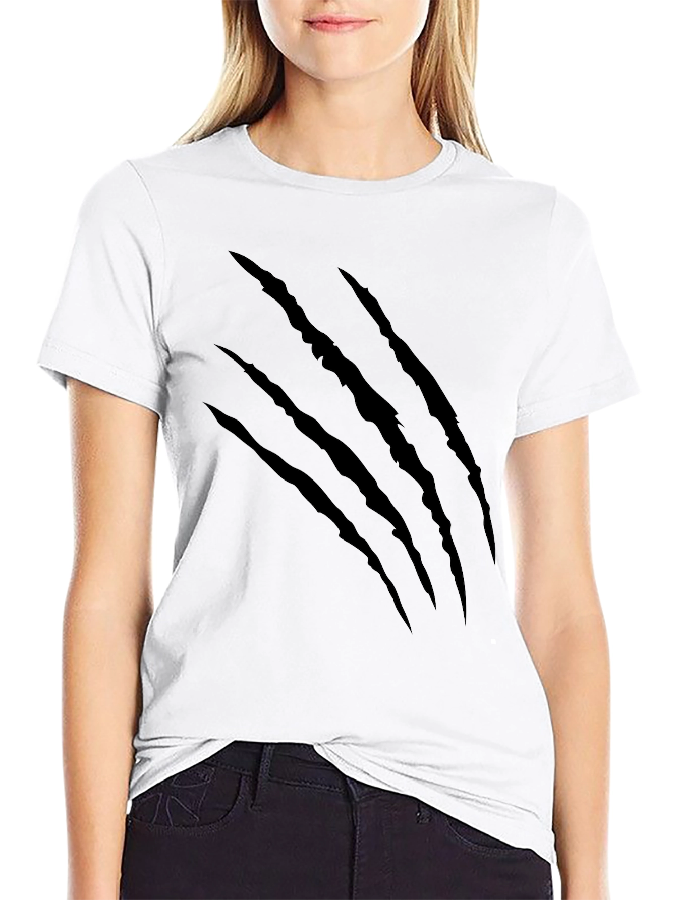 Black Black Claw Mark Graphic T-Shirt view 9