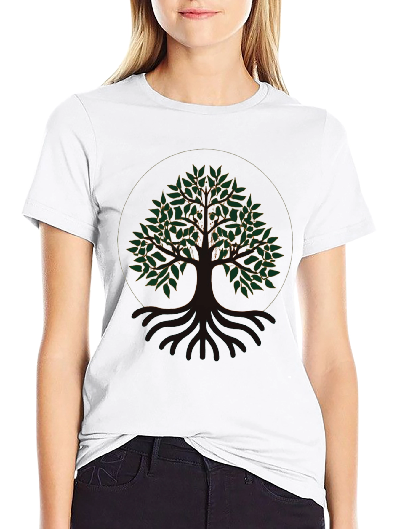 Black Tree of Life Graphic Tee - Black view 9