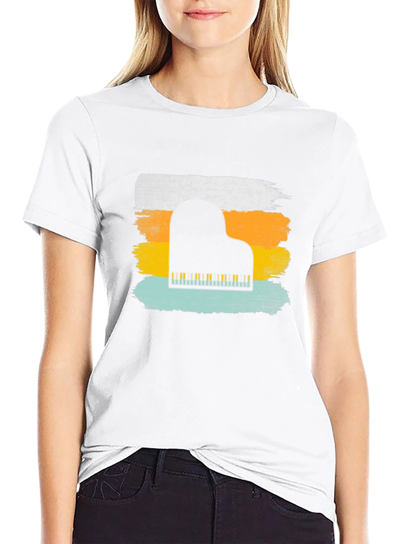 Retro Piano T-Shirt - Music Lover Tee - 9