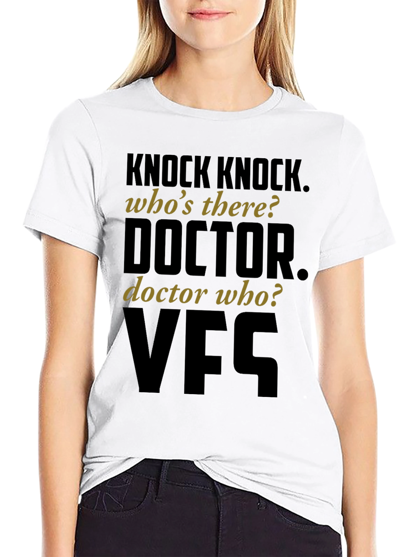 Black Knock Knock Doctor Who T-Shirt view 9