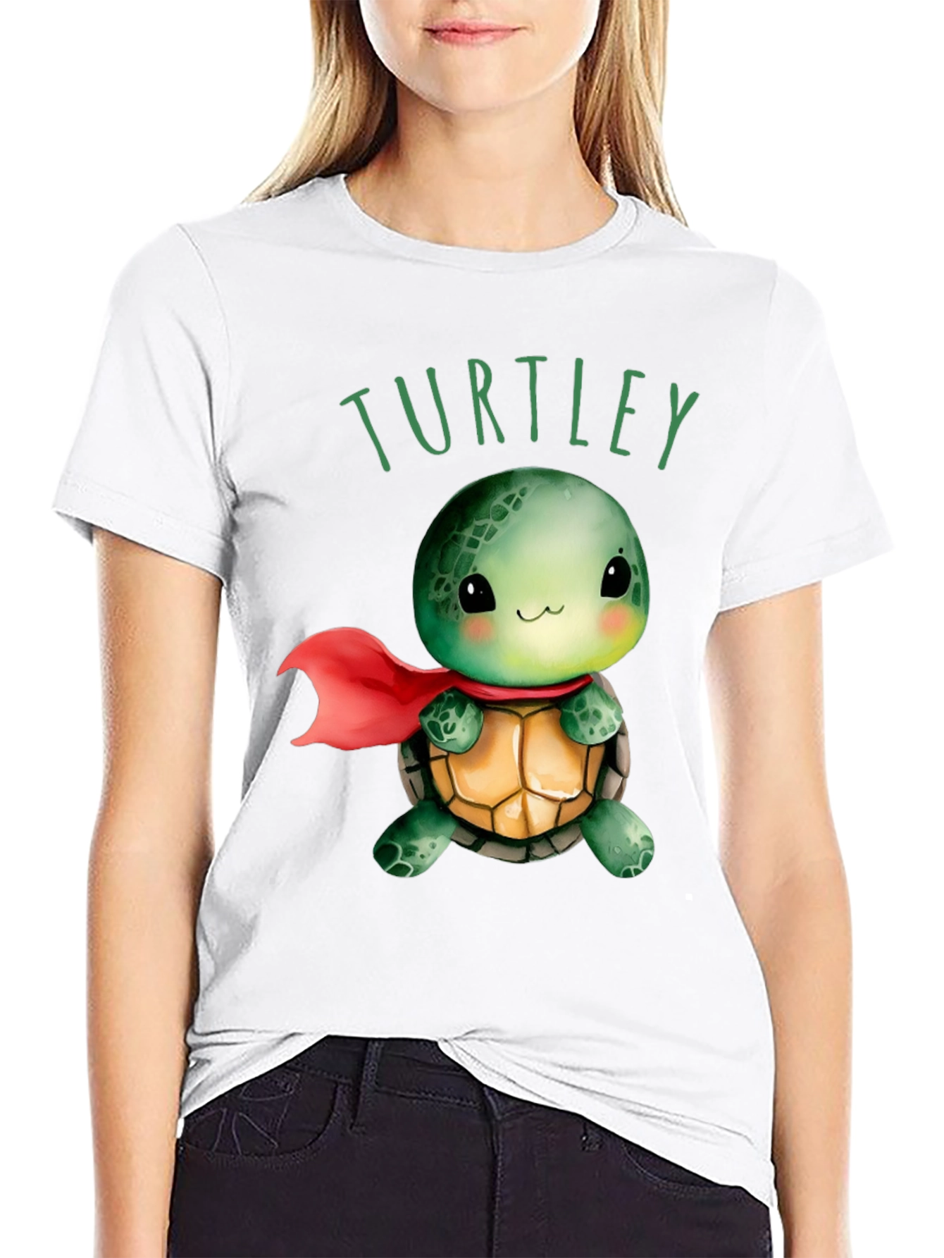 Black Turtley T-Shirt - Cute Turtle Superhero Tee view 9
