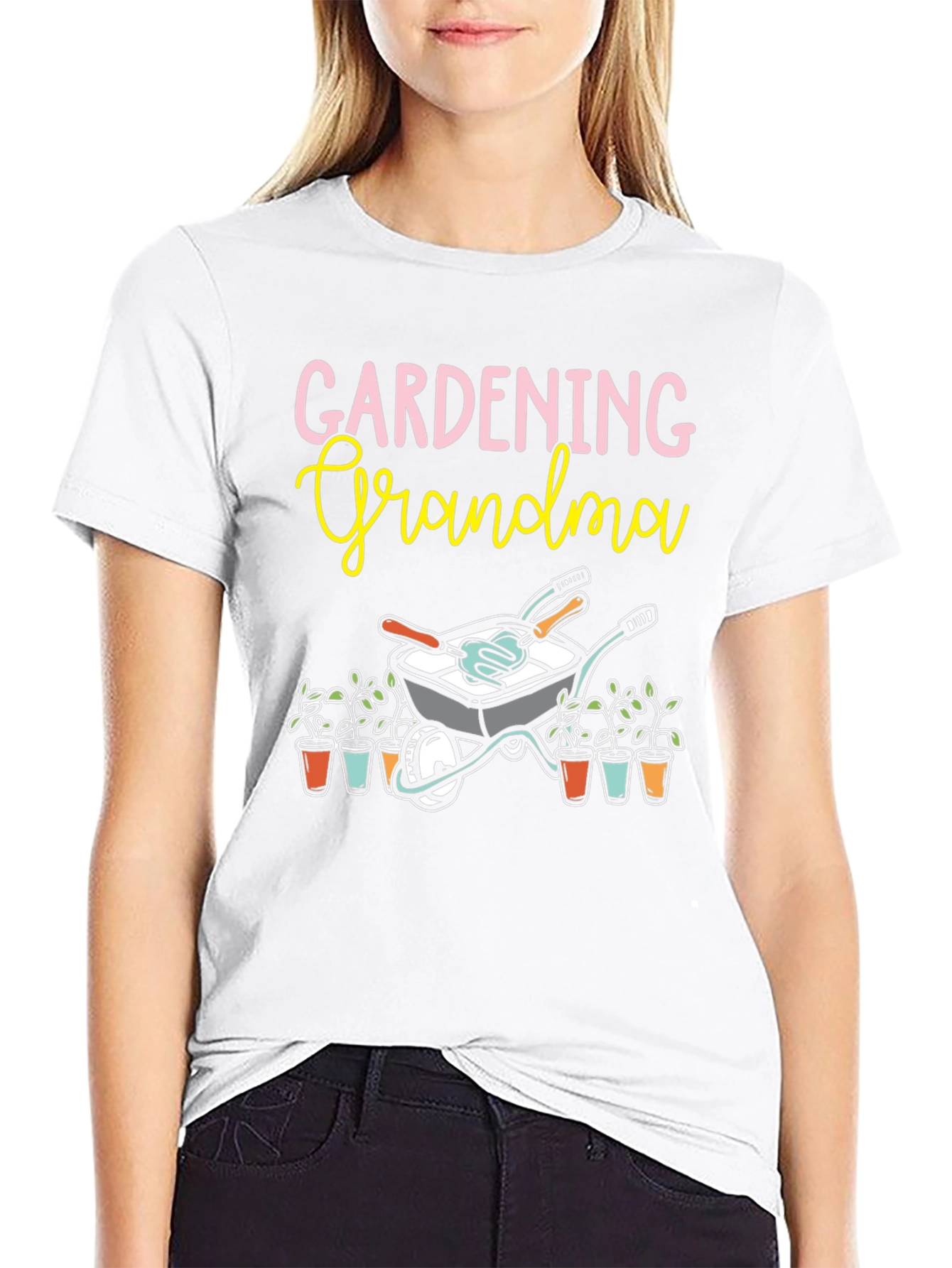 Black Gardening Grandma T-Shirt view 9