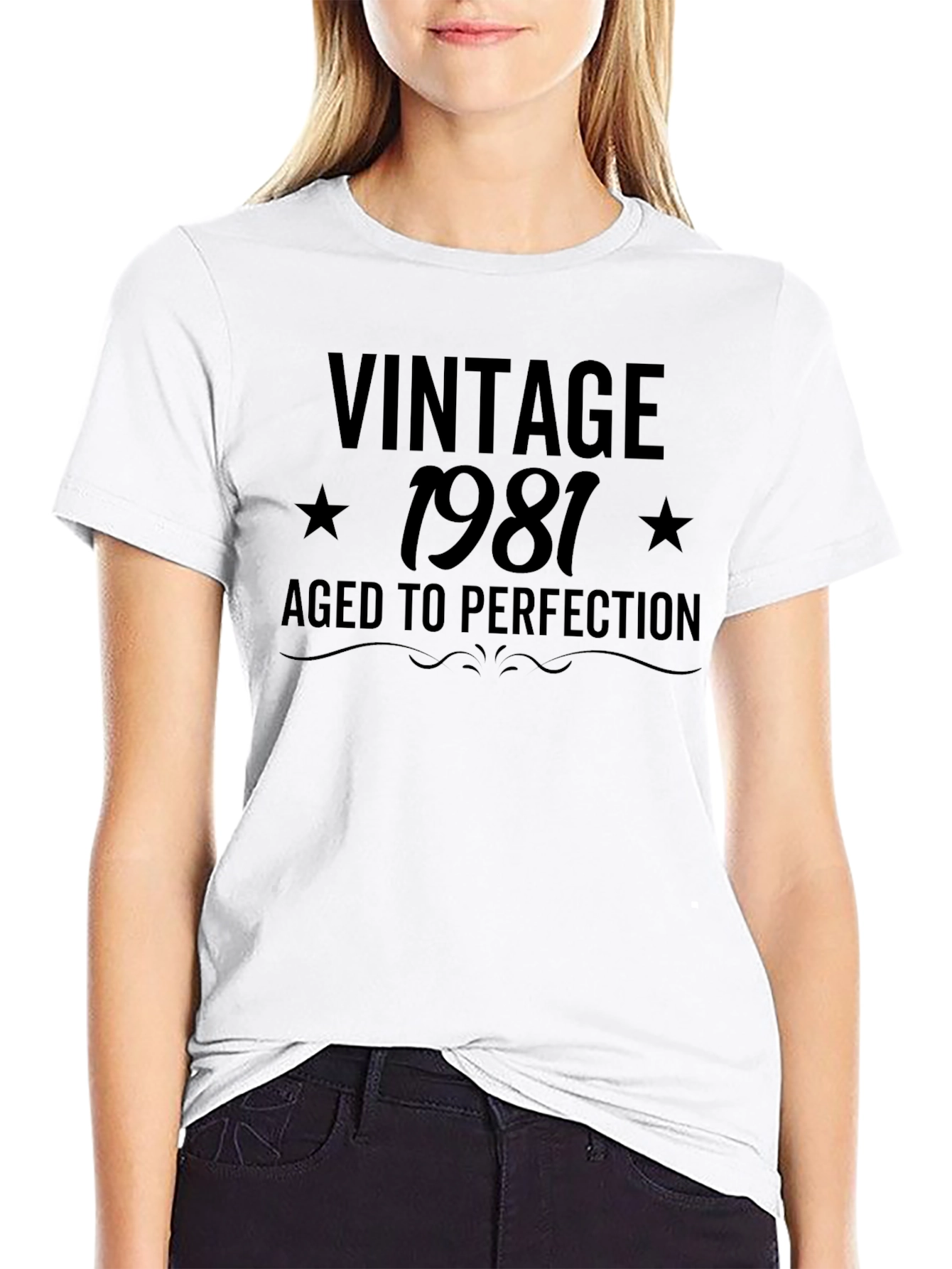Black Vintage 1981 Aged to Perfection T-Shirt view 9
