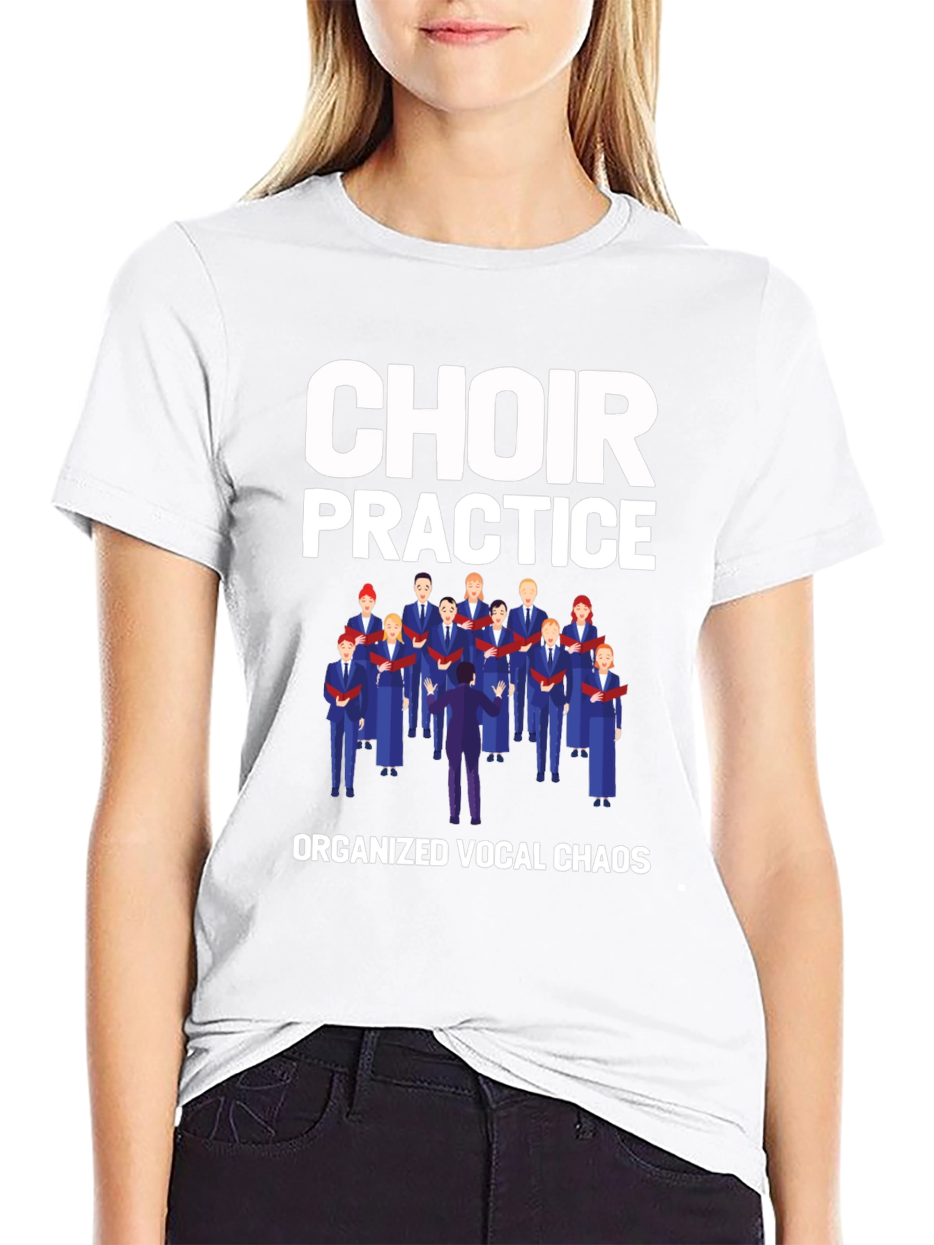 Black Choir Practice Graphic T-Shirt view 9