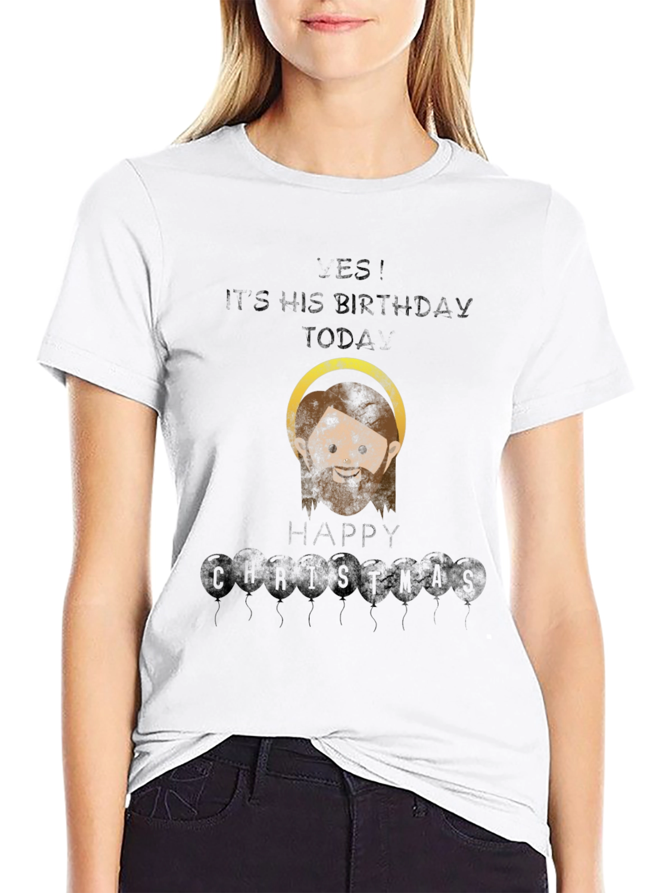 Black It's His Birthday Today Funny Graphic Tee view 9