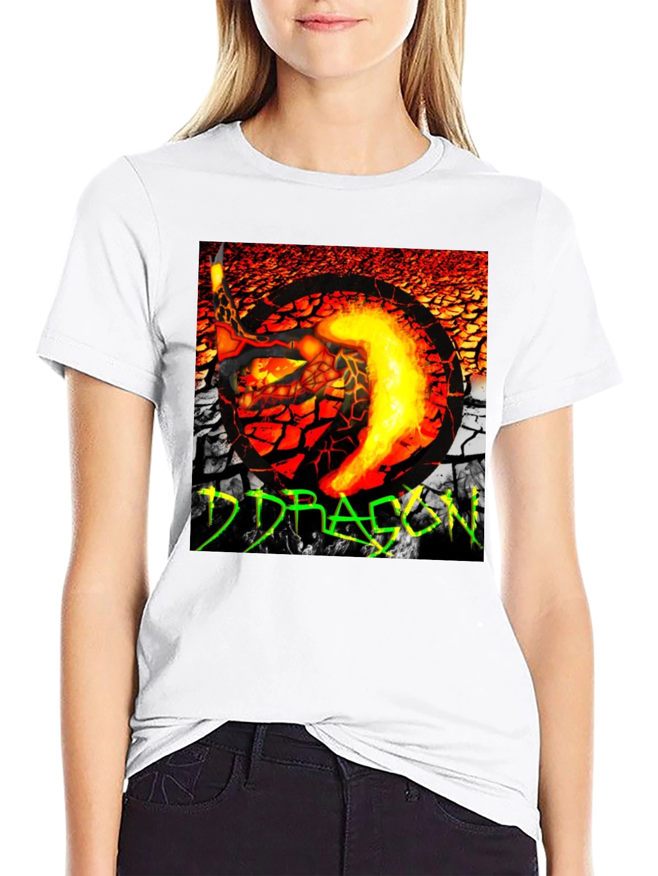 Fiery Dragon Graphic T-Shirt - Bold Design - 9