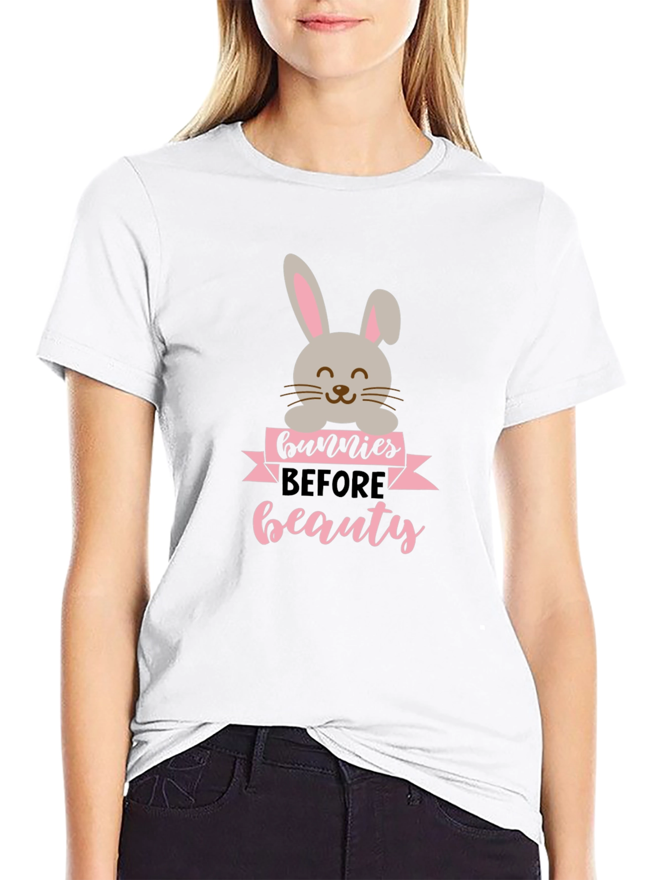 Black Bunnies Before Beauty Black T-Shirt view 9