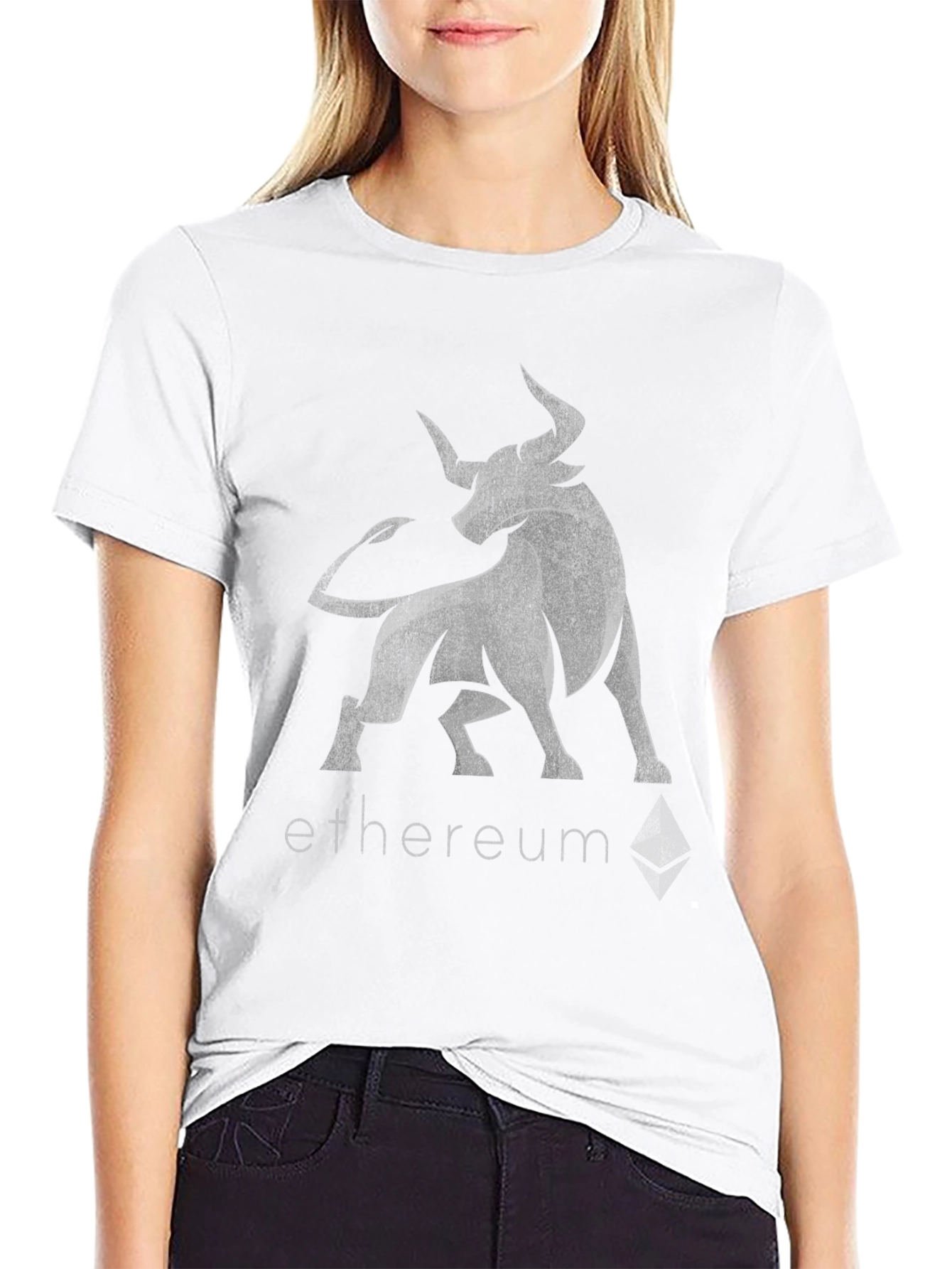 Black Ethereum Bull T-Shirt - Crypto Investor Tee view 9