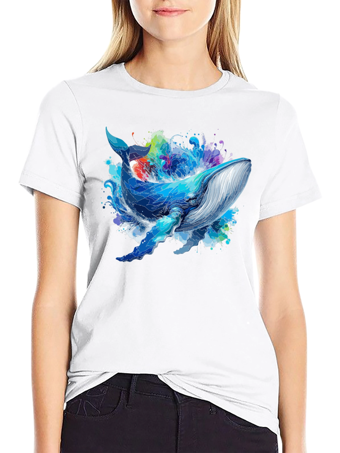 Whale Graphic Tee - Black Unisex T-Shirt - 9