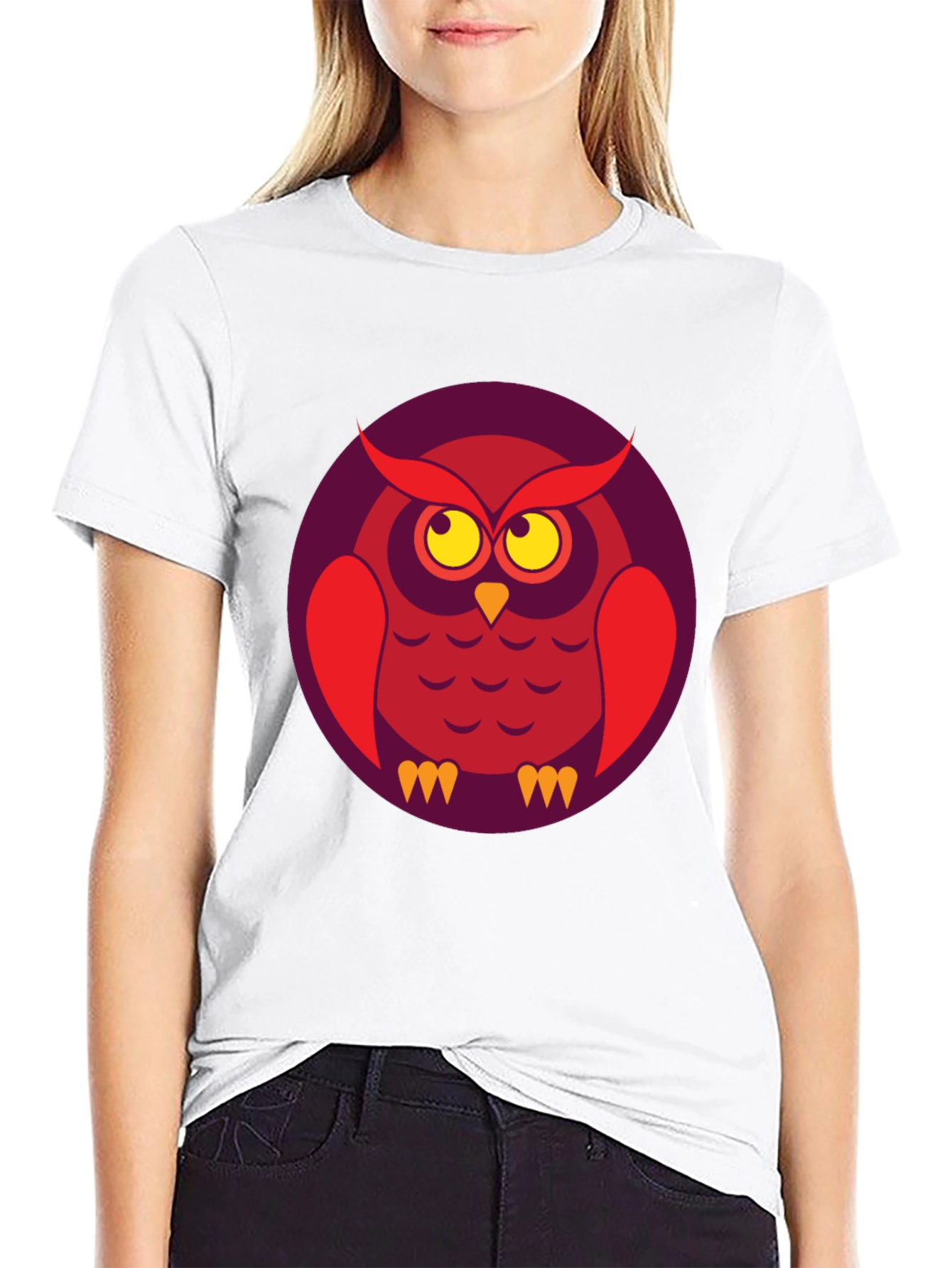 Black Cool Owl Graphic T-Shirt - Unique Design view 9