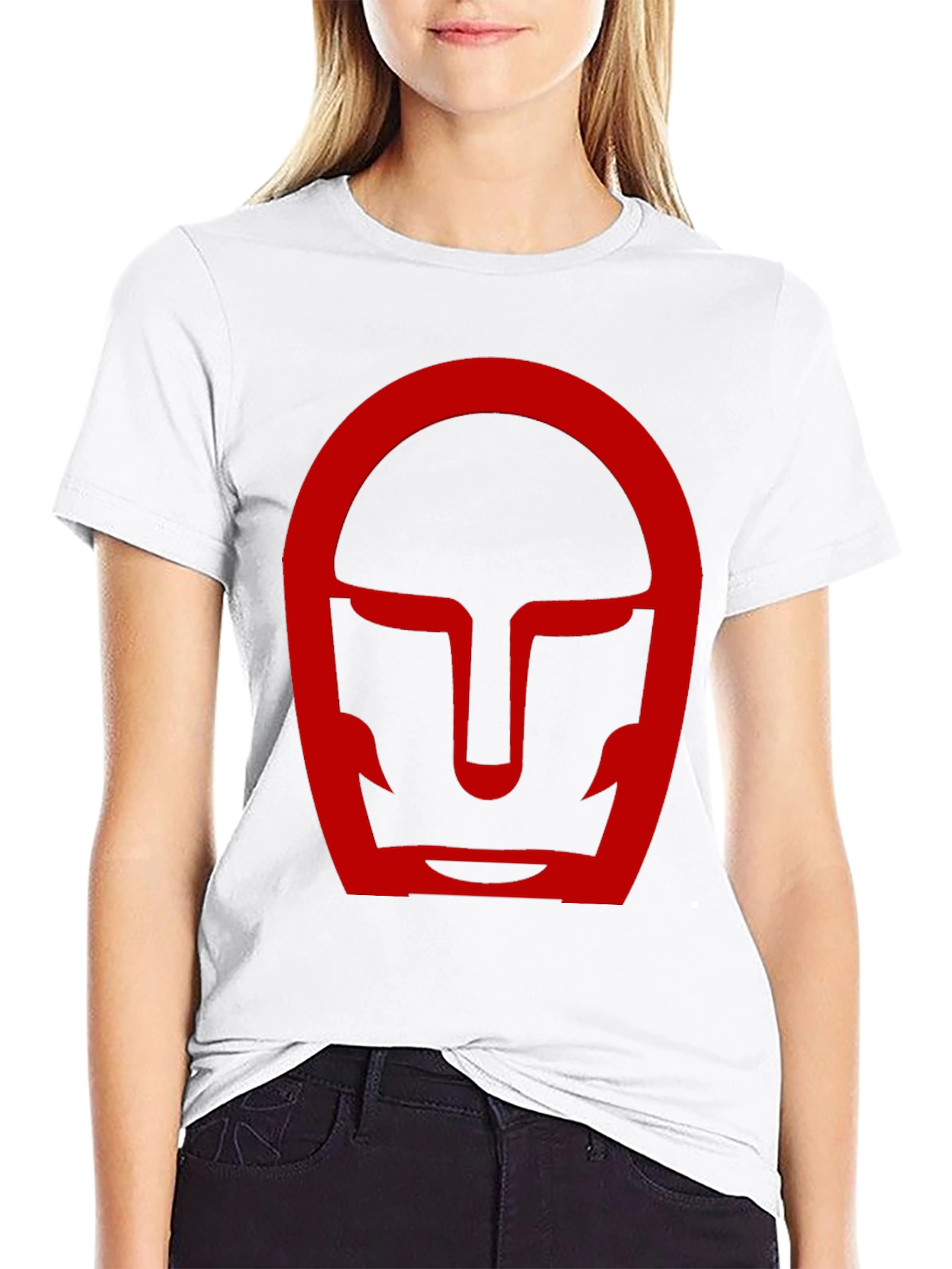 Black Red Helmet Graphic Black T-Shirt view 9