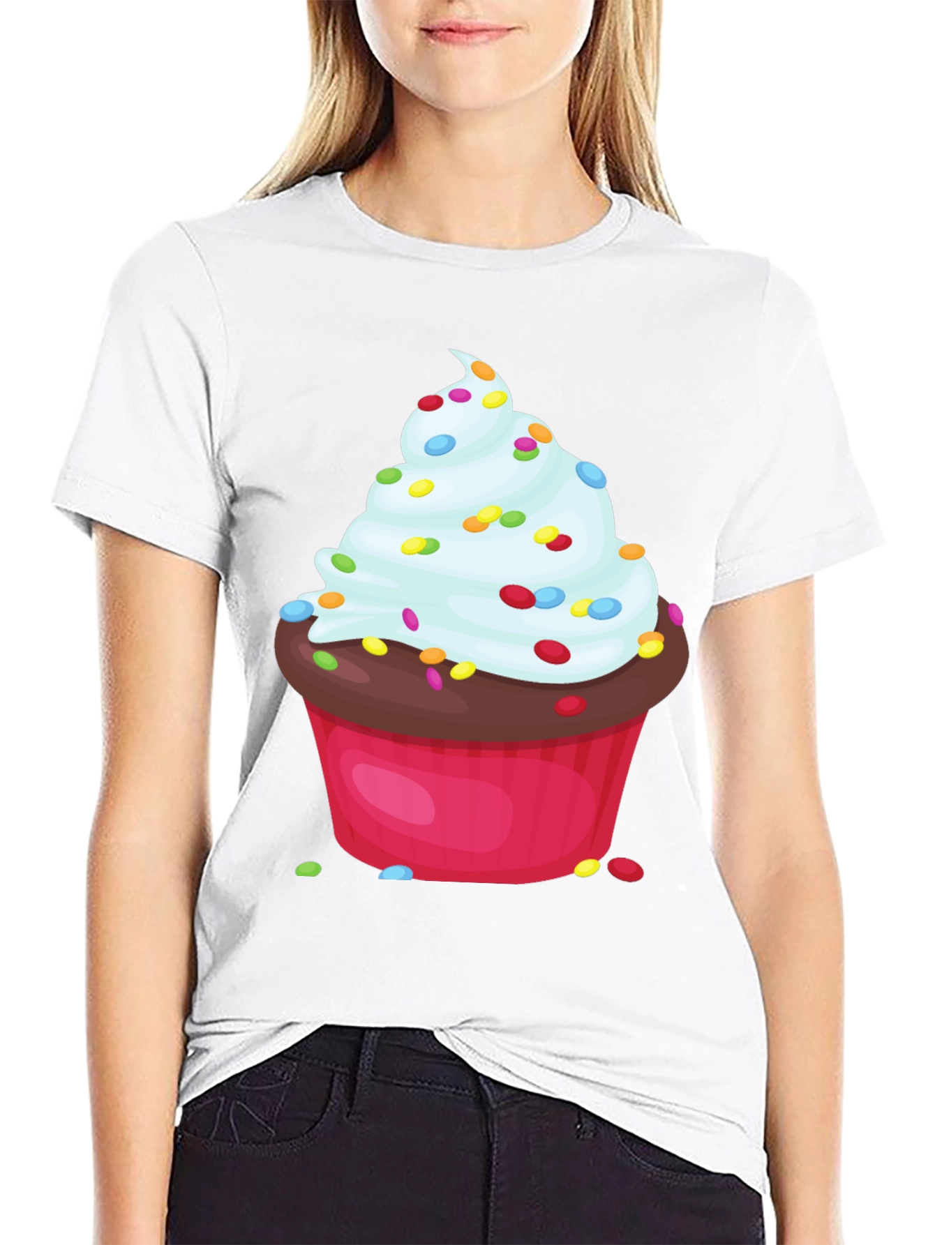 Black Cupcake Graphic T-Shirt - Sweet Treat Tee view 9