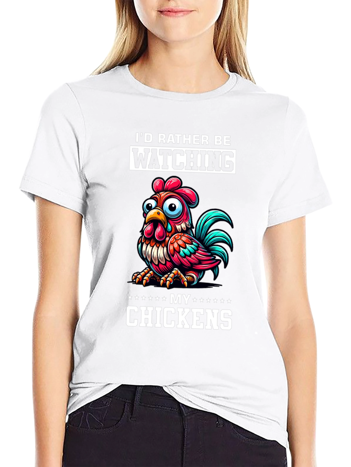 Black Funny Chicken Lover T-Shirt view 9
