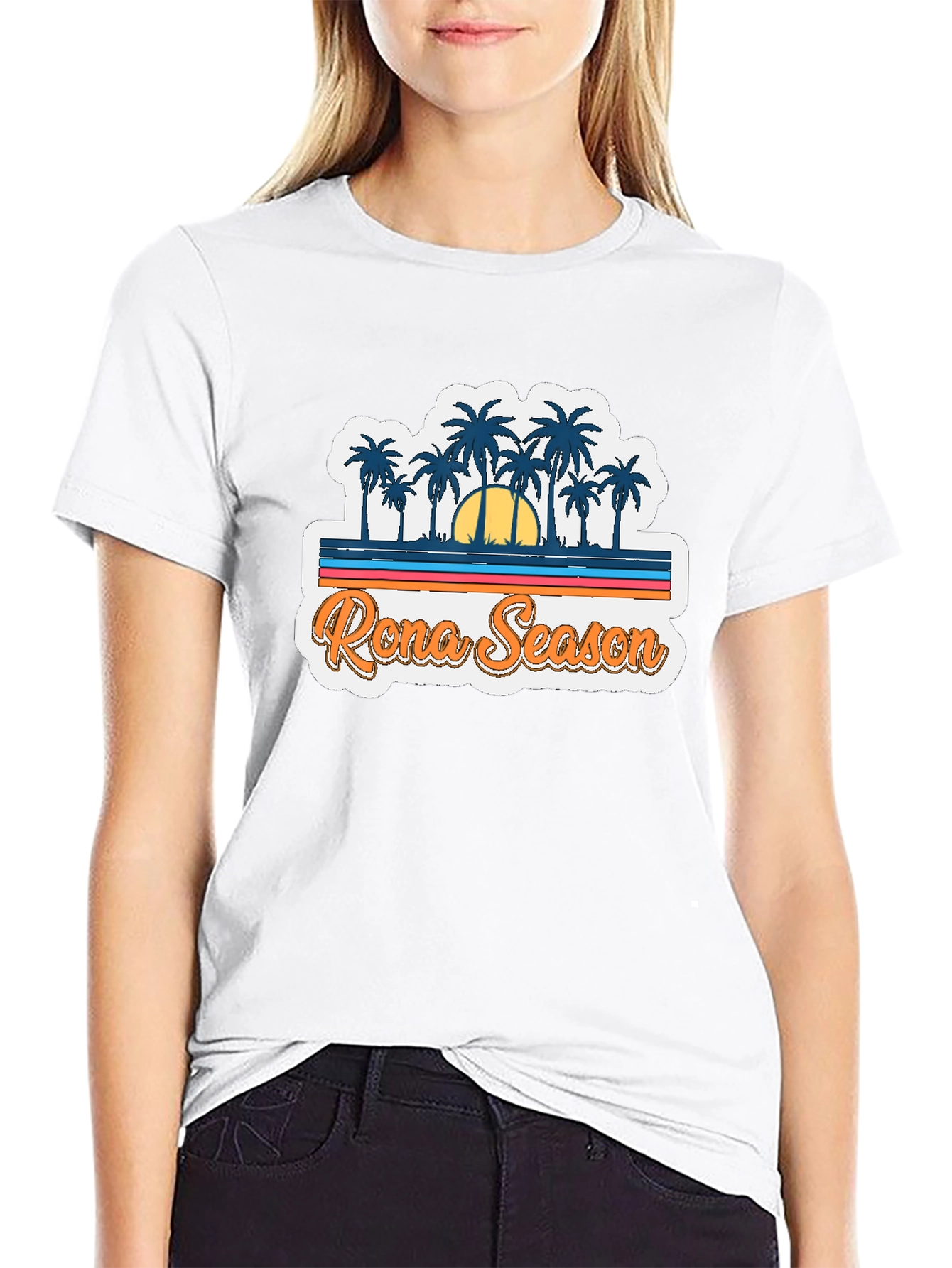 Black Rona Season Palm Tree Graphic Tee view 9