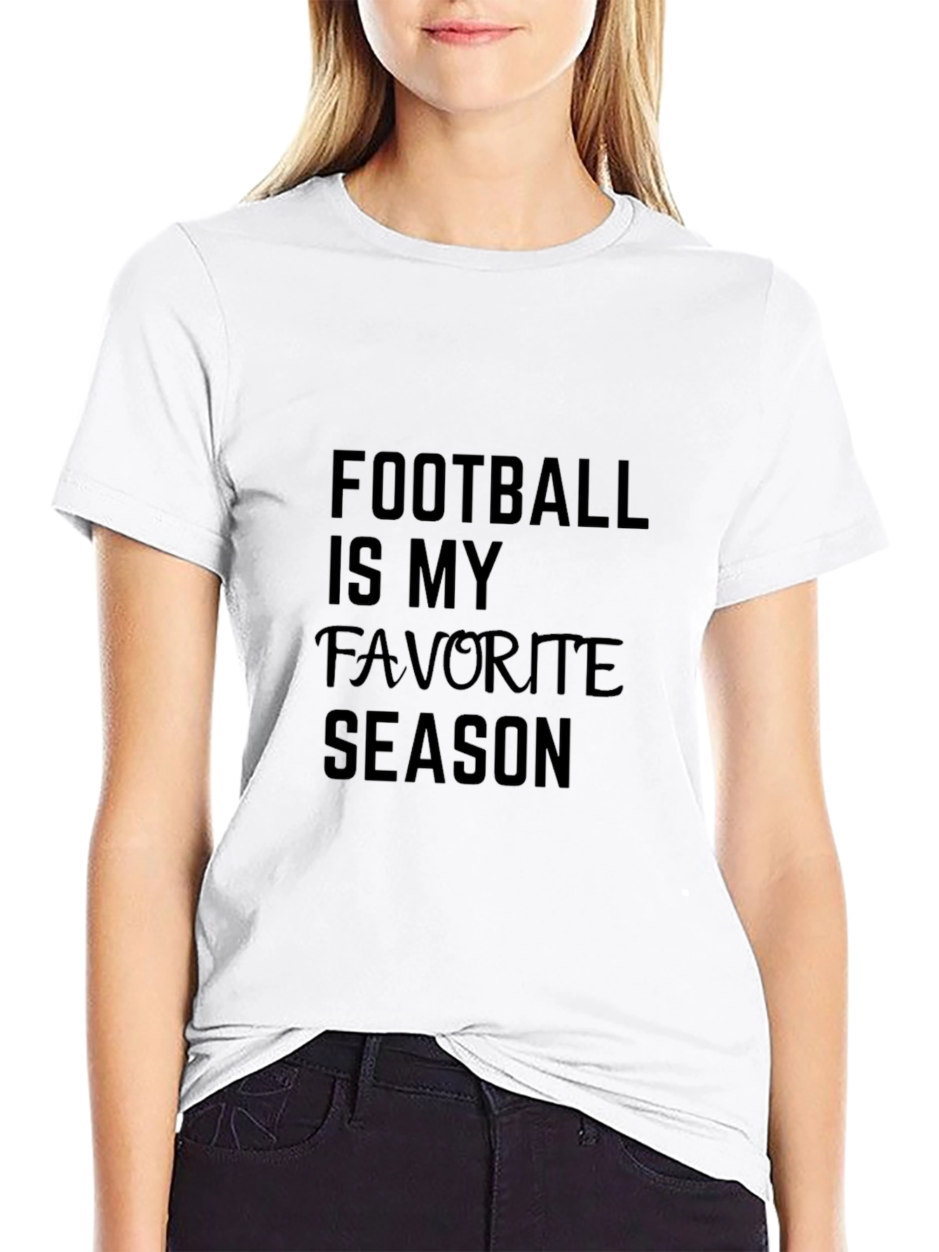 Black Football Is My Favorite Season Black T-Shirt view 9