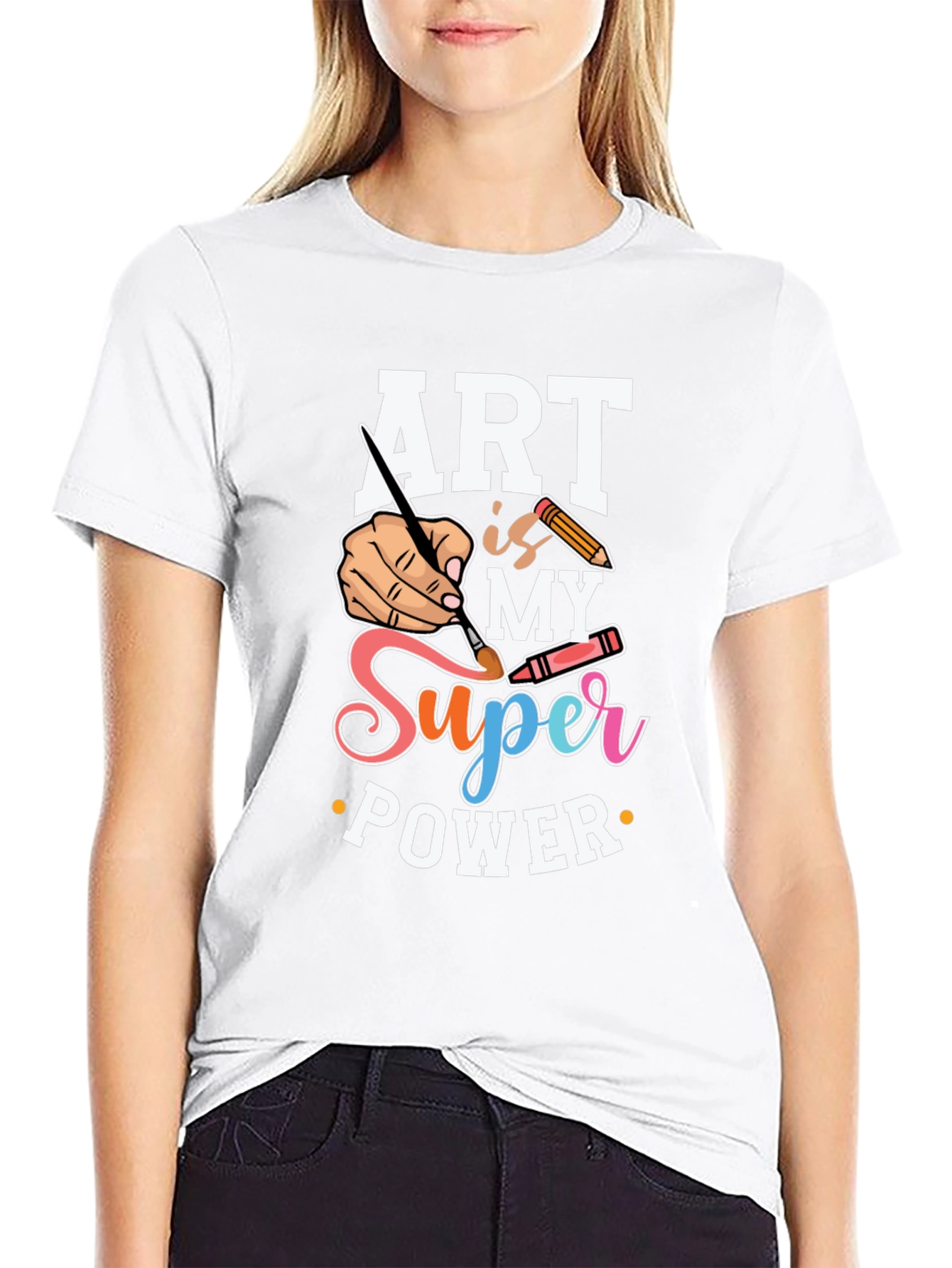 Black Art is My Super Power Graphic Tee - Artist T-Shirt view 9