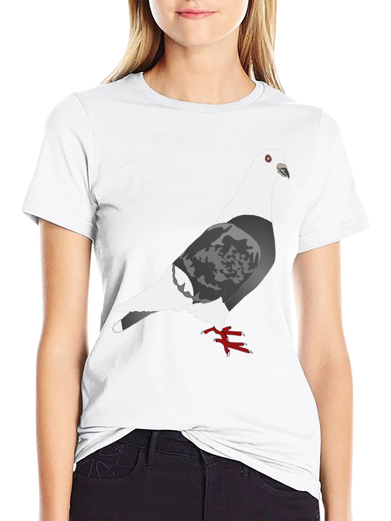 Black Pigeon Graphic Tee - Unique Bird Design Shirt view 9