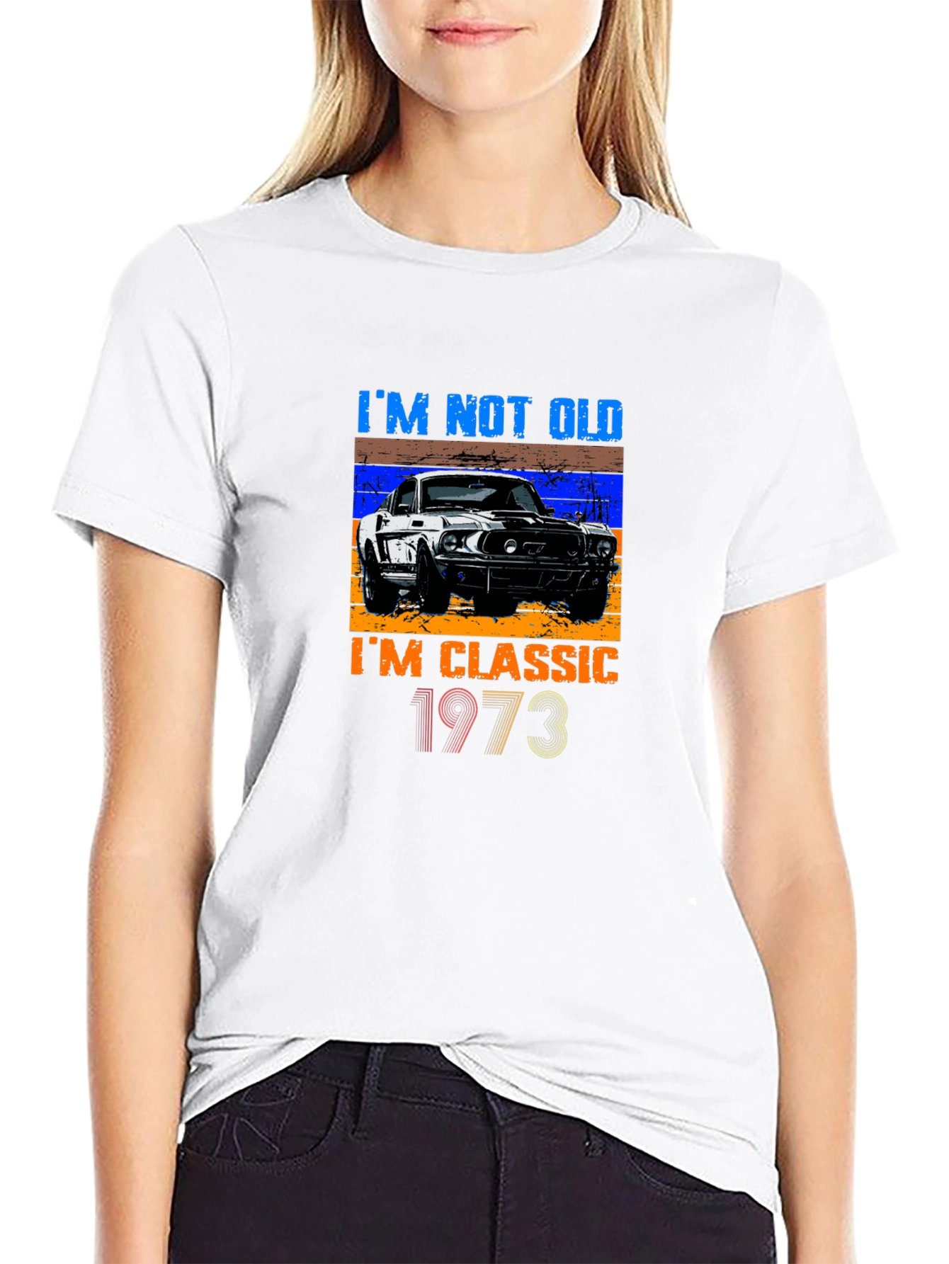 Black I'm Not Old, I'm Classic 1973 Black T-Shirt view 9