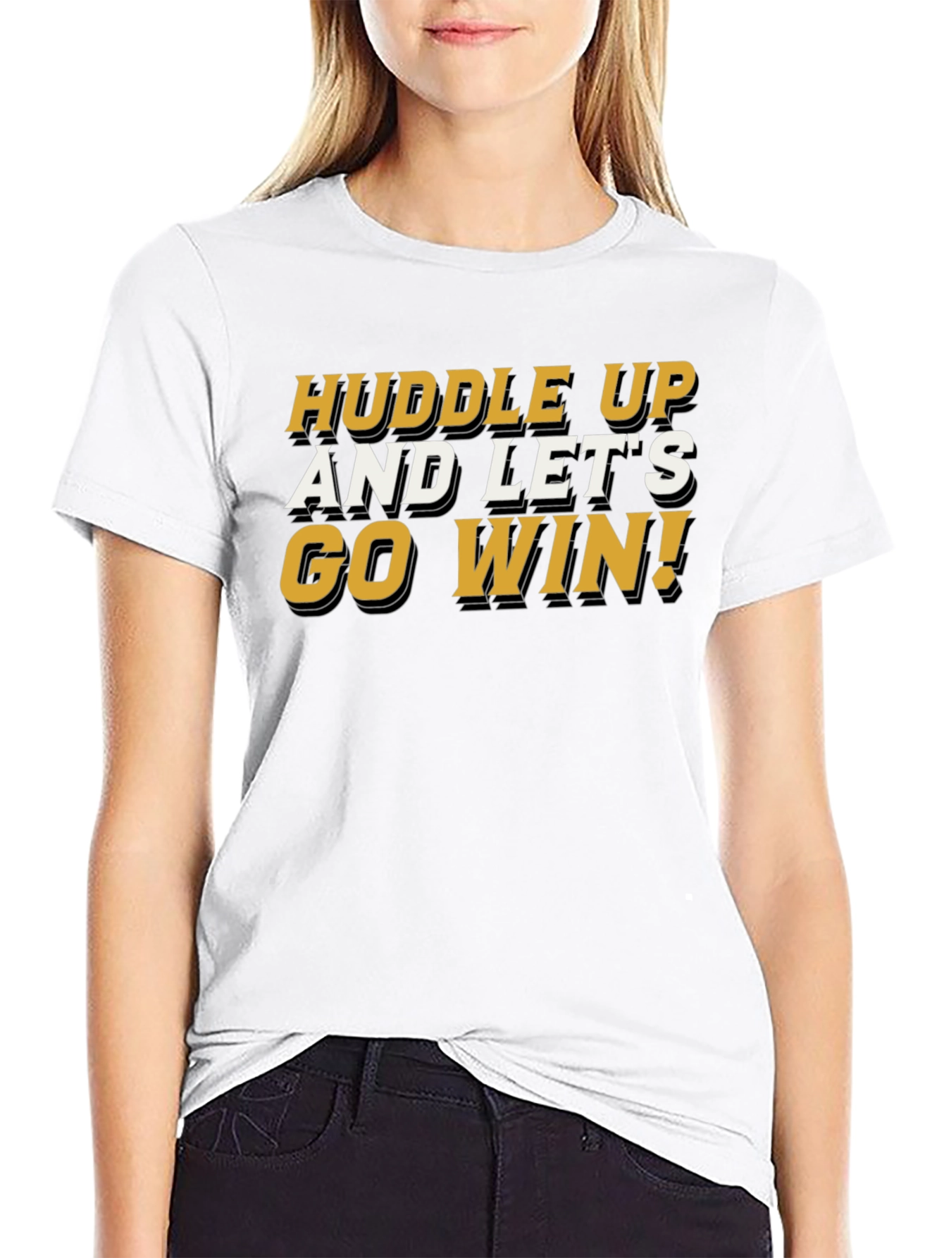 Black Huddle Up! Graphic Tee - Black Cotton Blend view 9