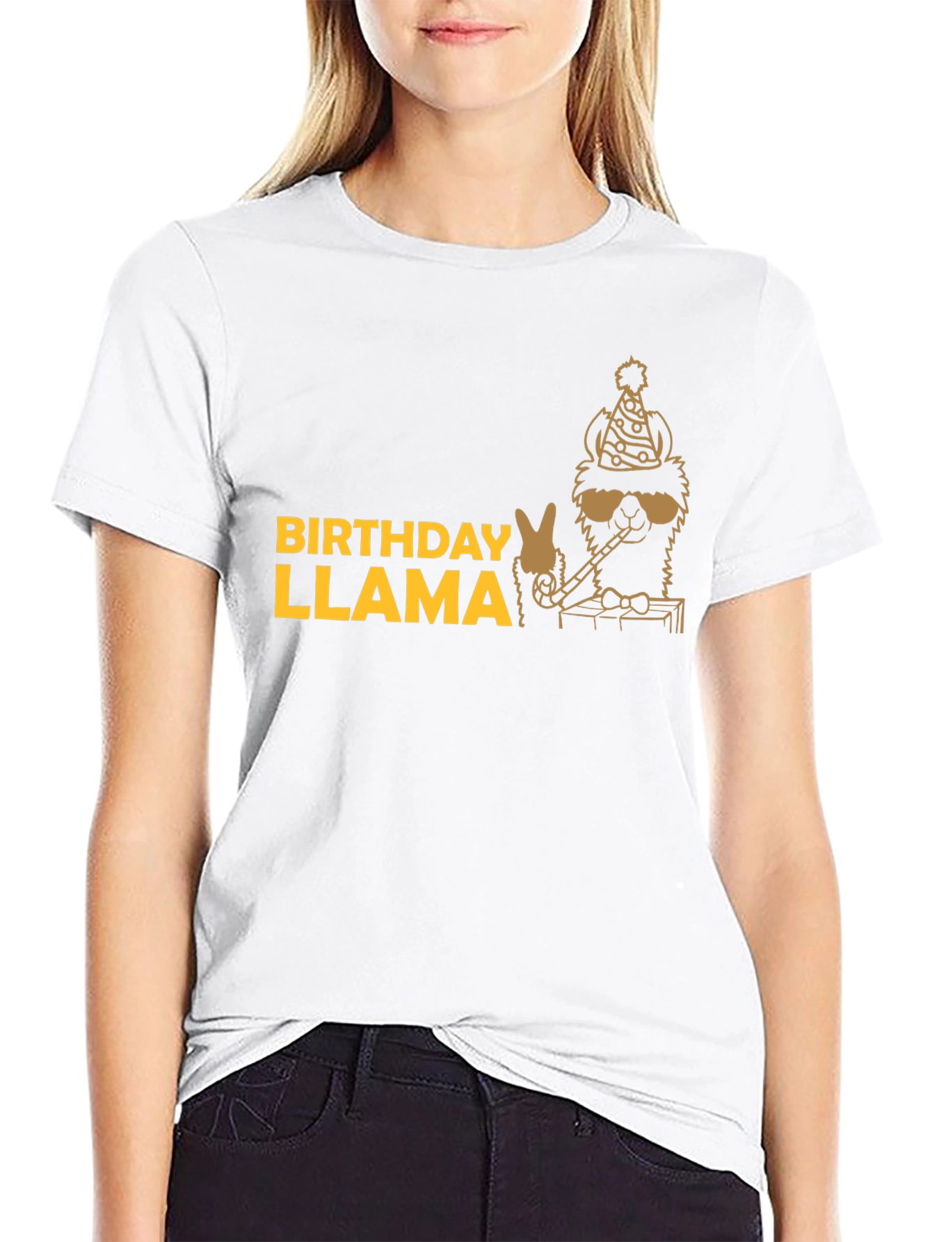 Black Birthday Llama T-Shirt - Party Animal Tee view 9