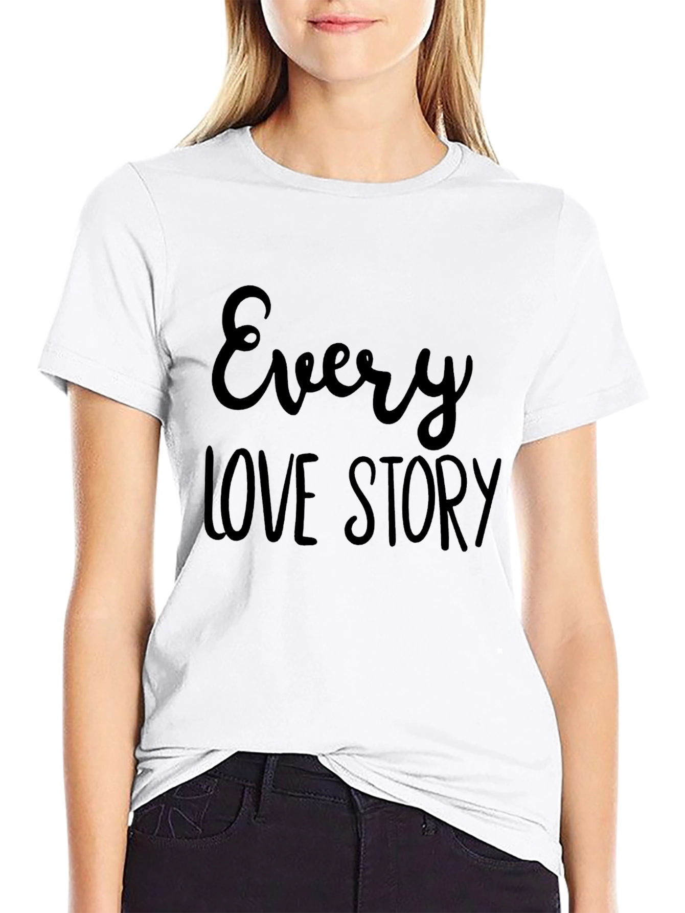 Black Every Love Story Black Graphic T-Shirt view 9
