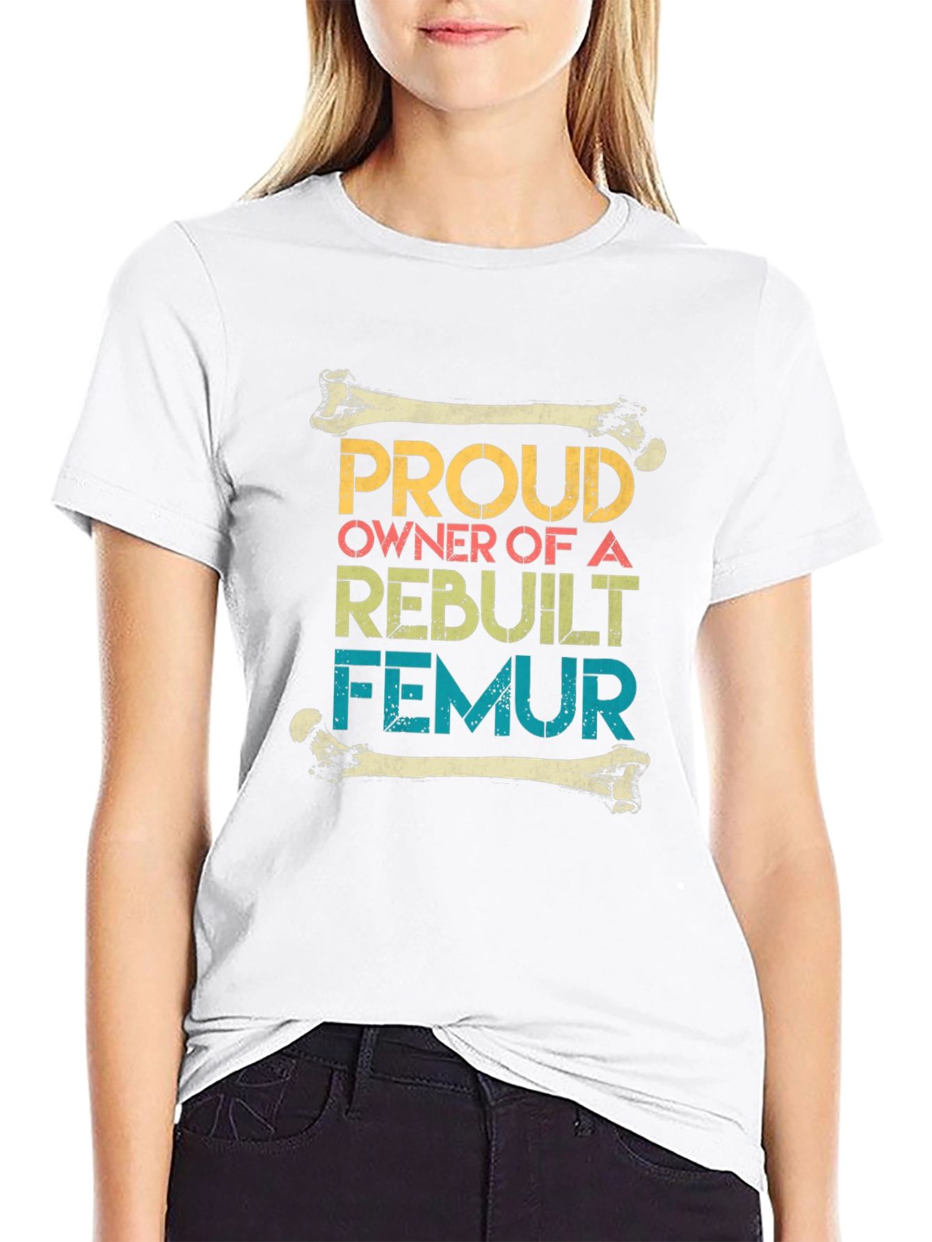 Black Proud Rebuilt Femur Owner T-Shirt view 9
