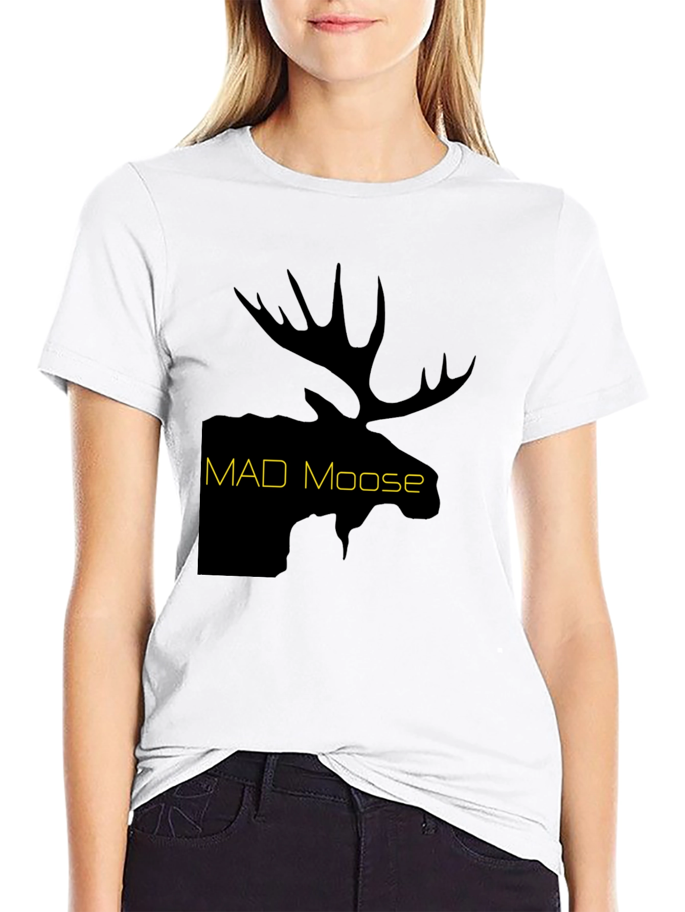 Black Mad Moose Graphic T-Shirt - Black view 9