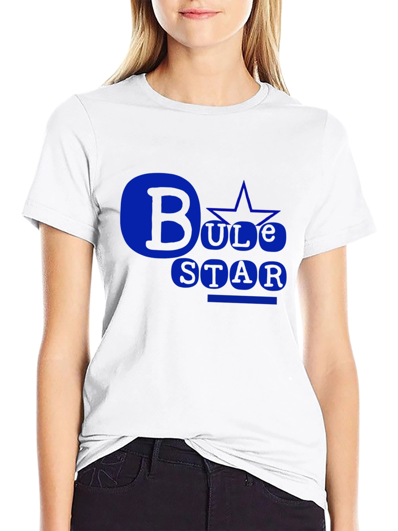 Black Bule Star Black T-Shirt: Bold Design view 9