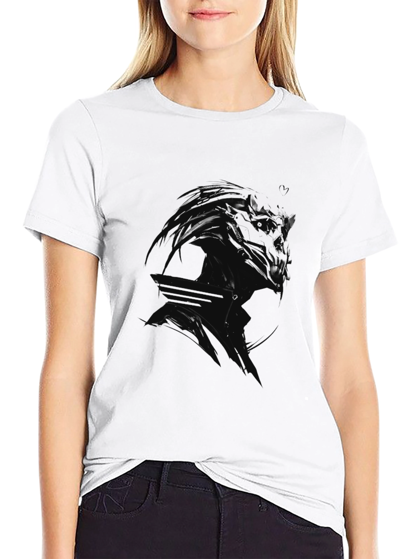 Black Men's Black Graphic Tee view 9