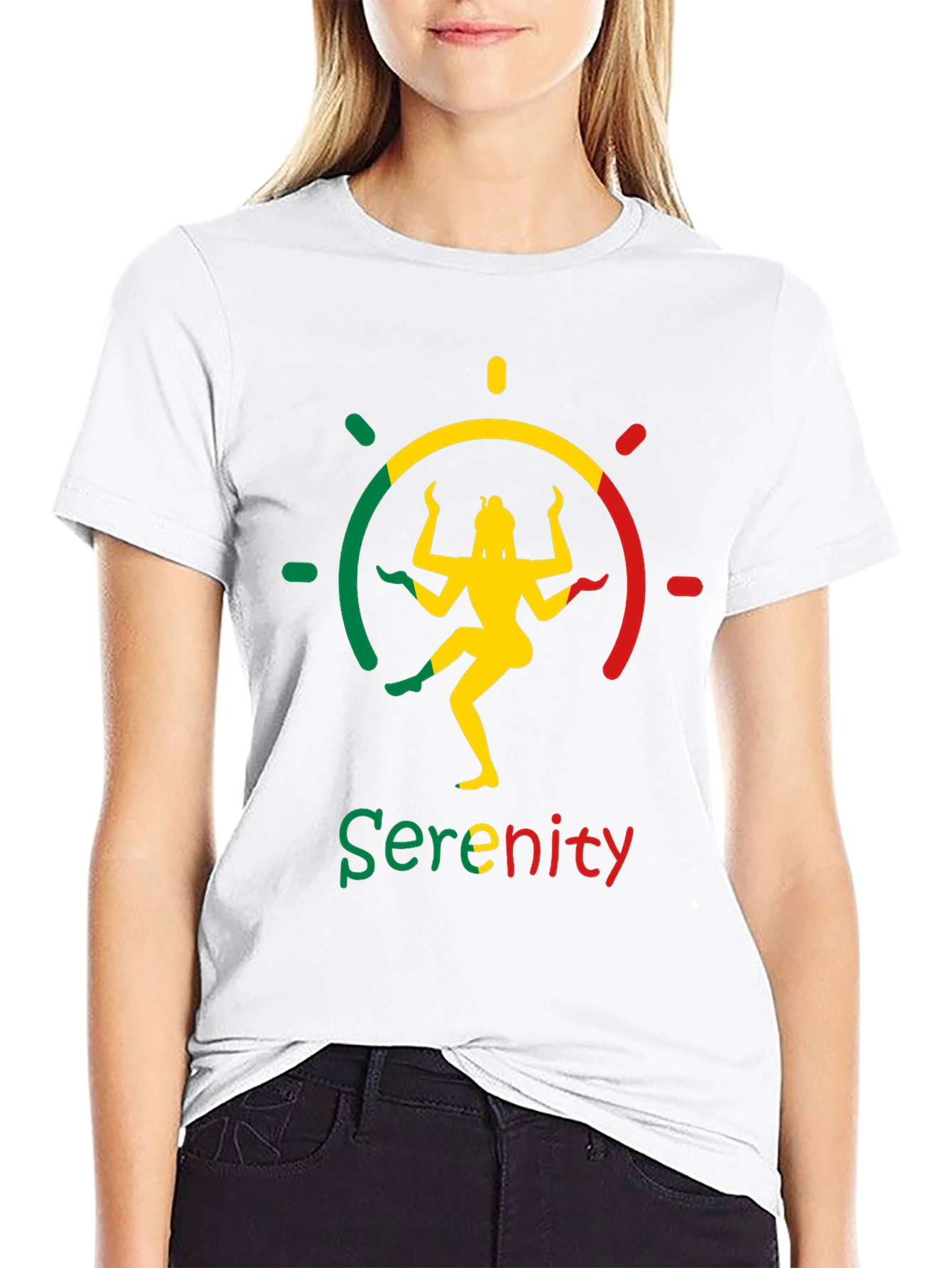 Black Serenity Dance Graphic T-Shirt view 9