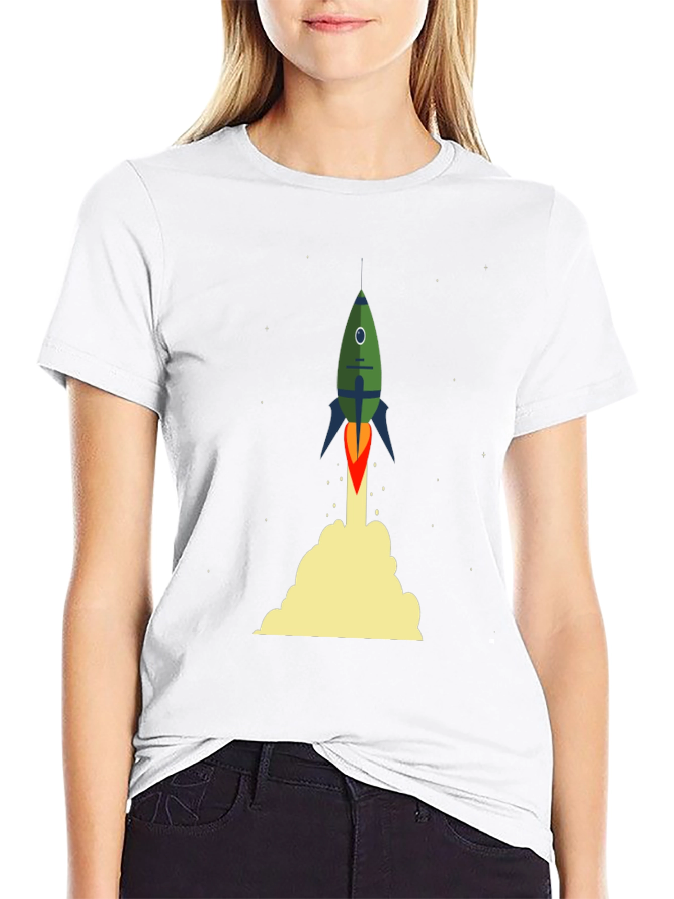 Black Rocket Launch Black T-Shirt - Space Adventure view 9