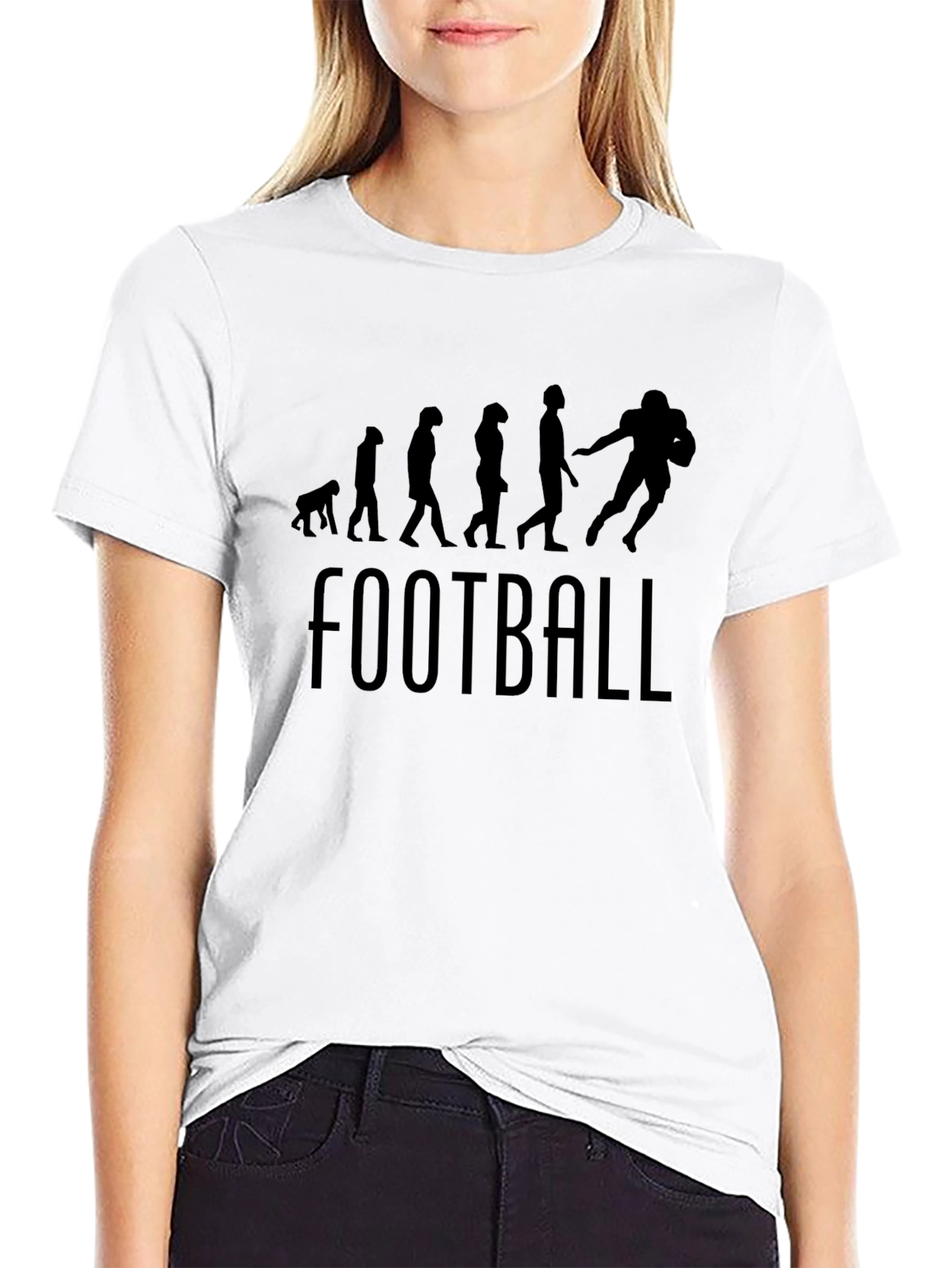 Black Evolution of Football Black T-Shirt view 9
