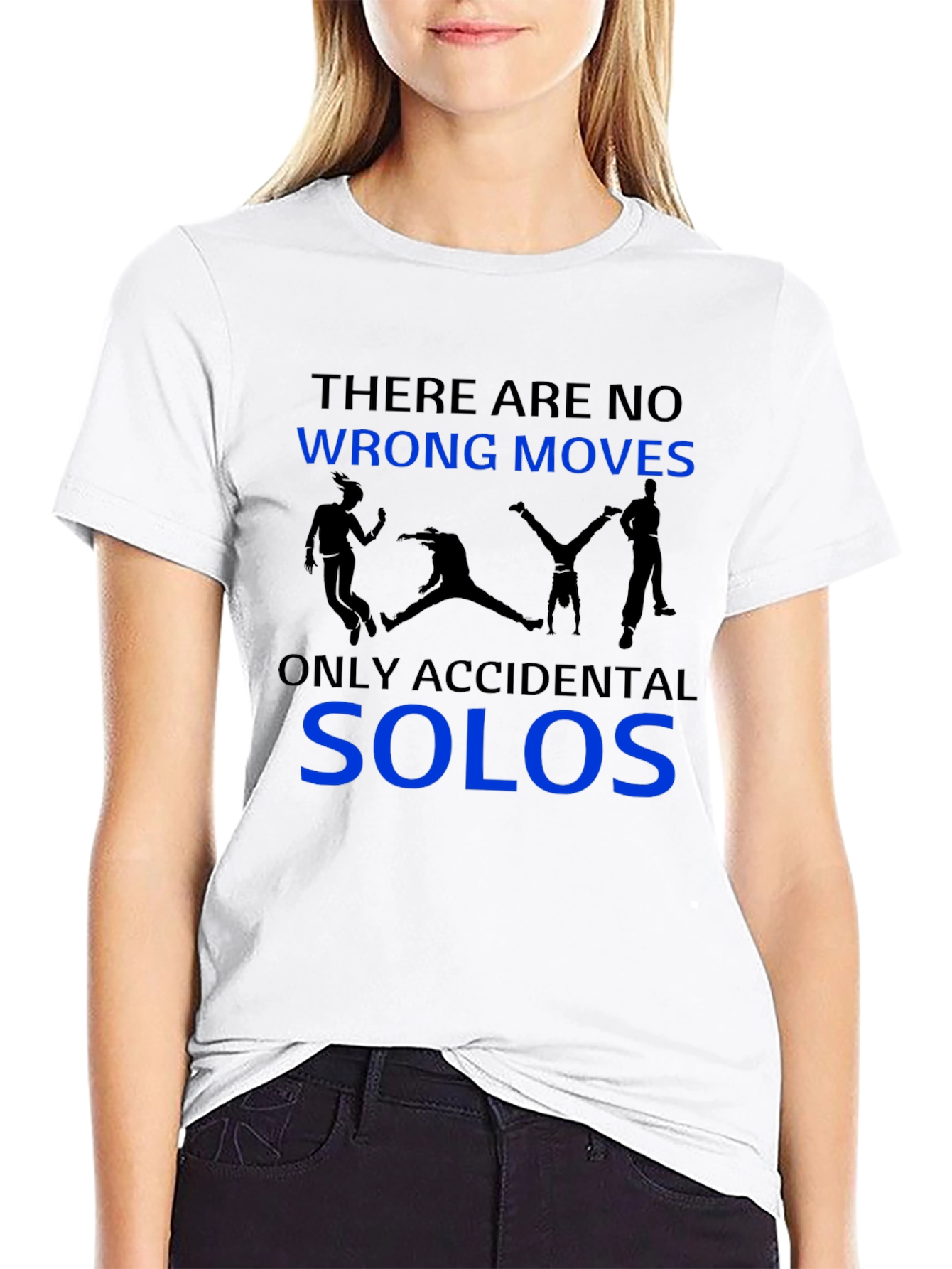 Black Funny Dancing T-Shirt - No Wrong Moves, Only Accidental Solos view 9